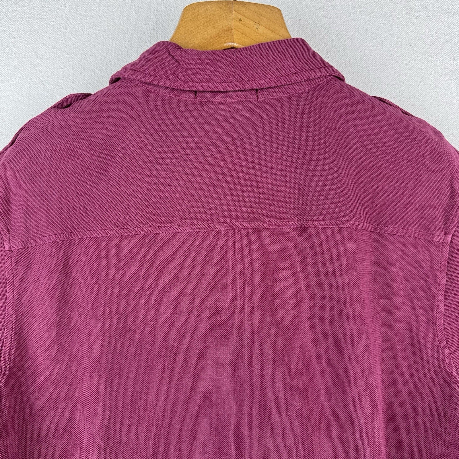 Vtg Polo Ralph Lauren Men’s M Plum Military Safari Shirt Epaulettes Custom Fit