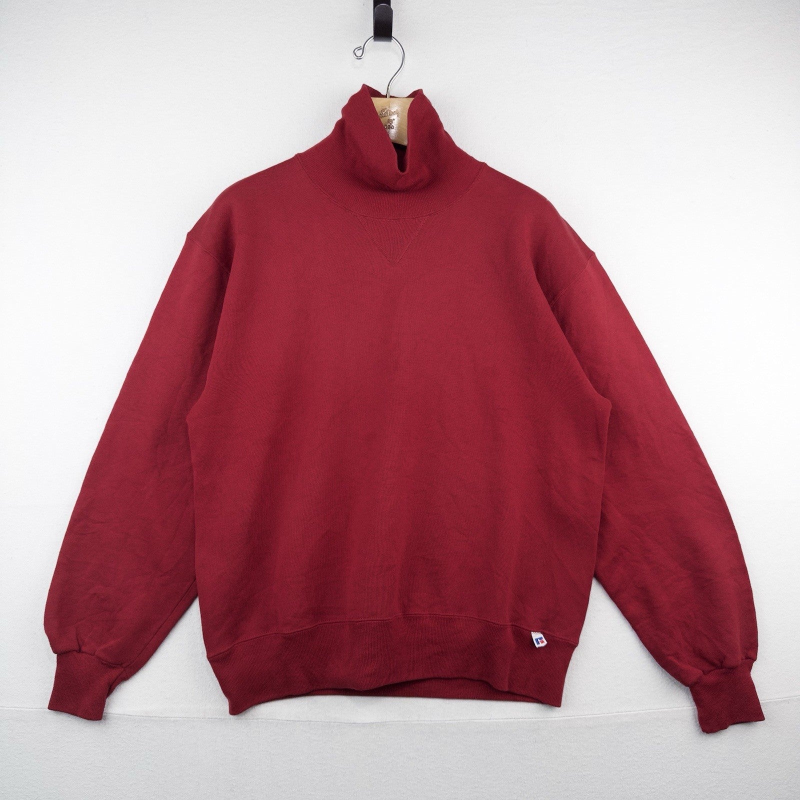 90’s Vtg Russell Athletic USA Made Turtle Neck Sweatshirt Men’s M Red