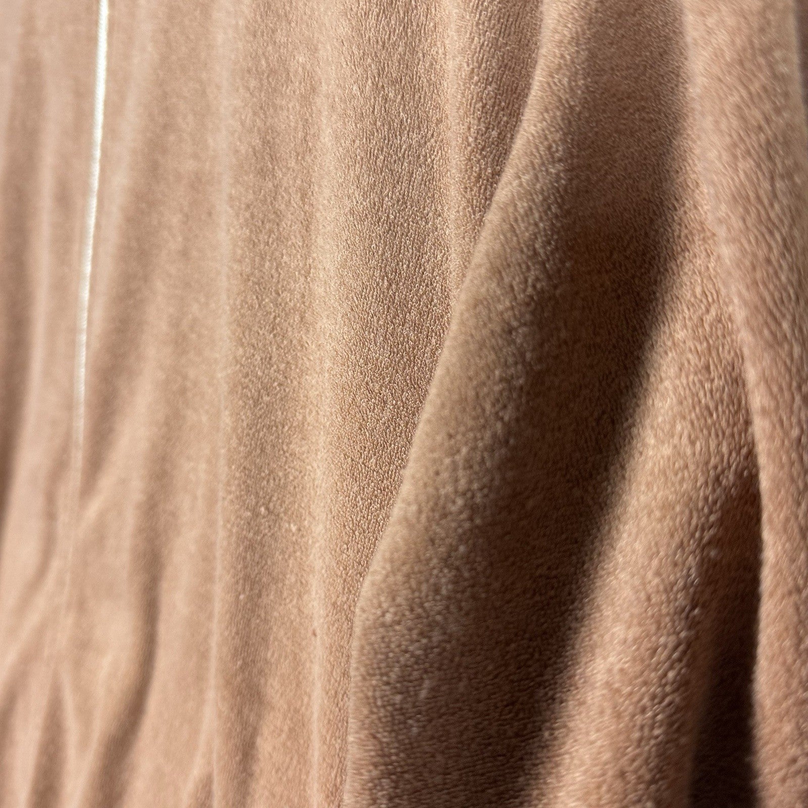 Vintage 80's Men's M Beach Pool Swim Cabana Tennis Shirt Tan Terry Cloth Zip Up