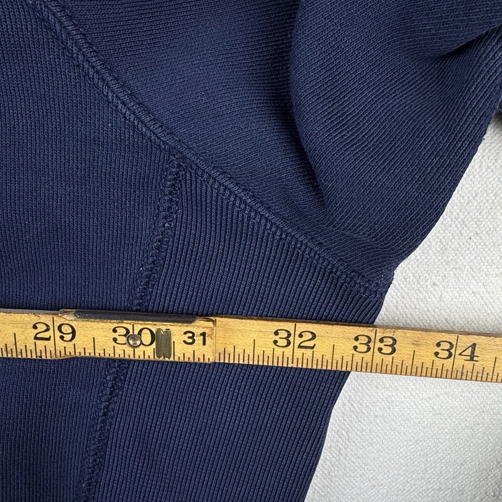 Vintage Ralph Lauren Hoodie Men’s 4XL Navy Blue Sweatshirt Full Double Zipper
