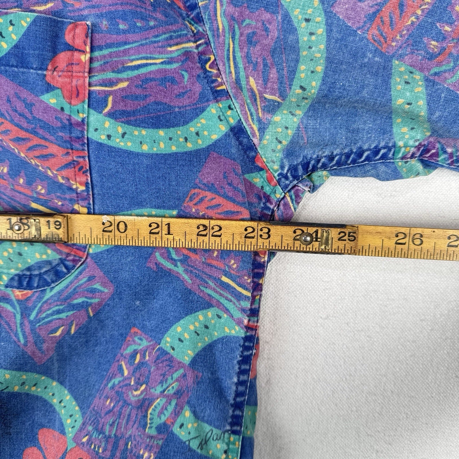 90's Vtg American Eagle Hawaiian Shirt Men's L Oversized Floral Made In USA Rare