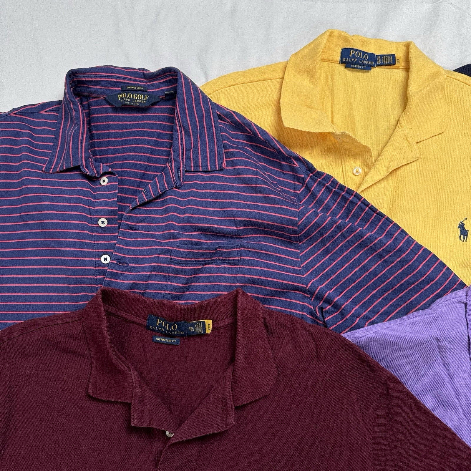 Lot of 10 Polo Ralph Lauren Short Sleeve Shirts Wholesale Box XL, 2XL, 2XB, 2XLT