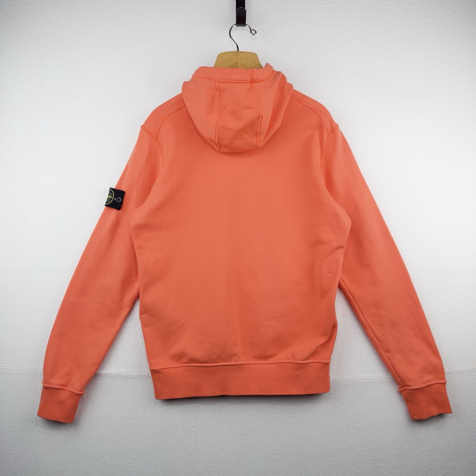 Stone Island Loopback Organic Cotton Orange Hoodie Men’s Medium