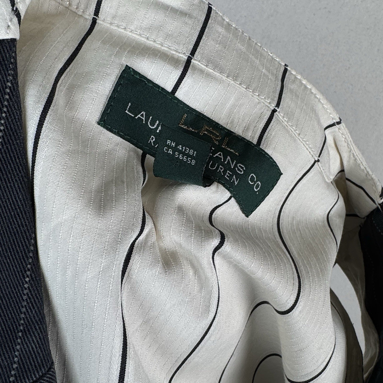 Ralph Lauren Pinstripe Vest Women's Gray & White Waistcoat Classic Medium M