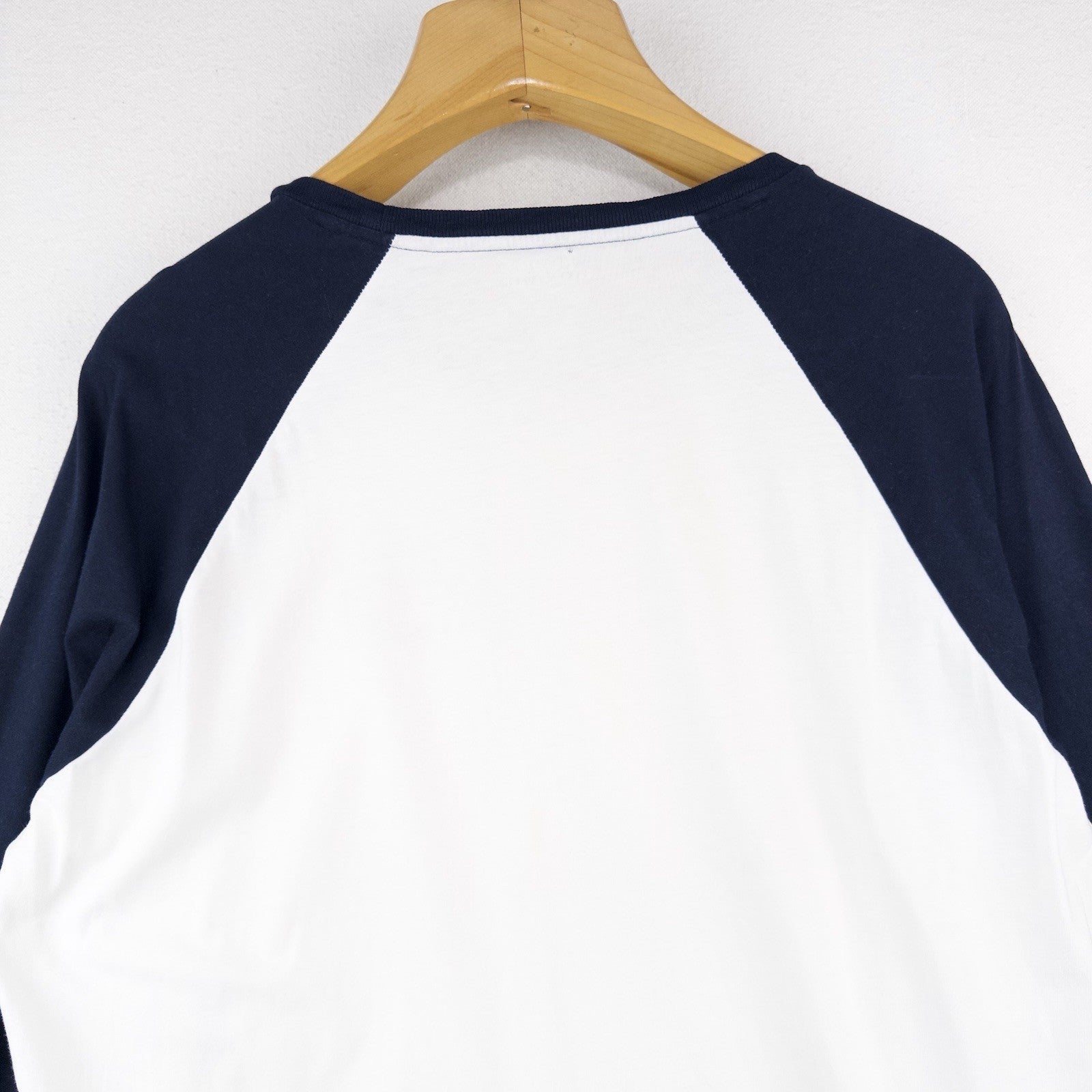 Polo Ralph Lauren Baseball T-Shirt Chest Logo Long Sleeve Mens XL Blue White