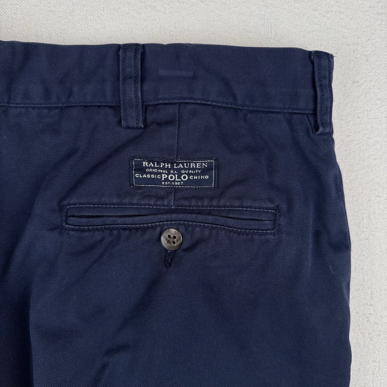 Polo Ralph Lauren Prospect Pant Mens 38x30 Navy Blue Cotton Chino Straight Leg