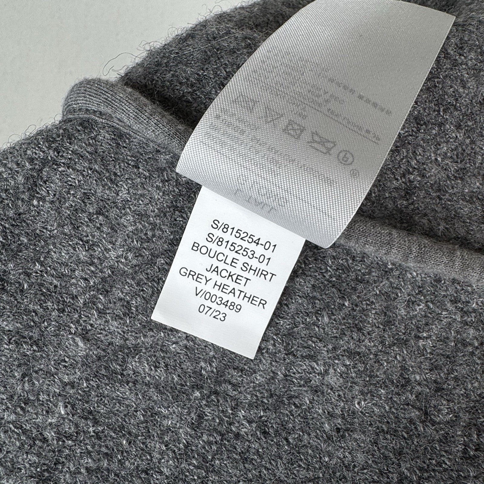 Banana Republic Wool Boucle Shirt Jacket Men’s Large Tall Gray Heather Button Up