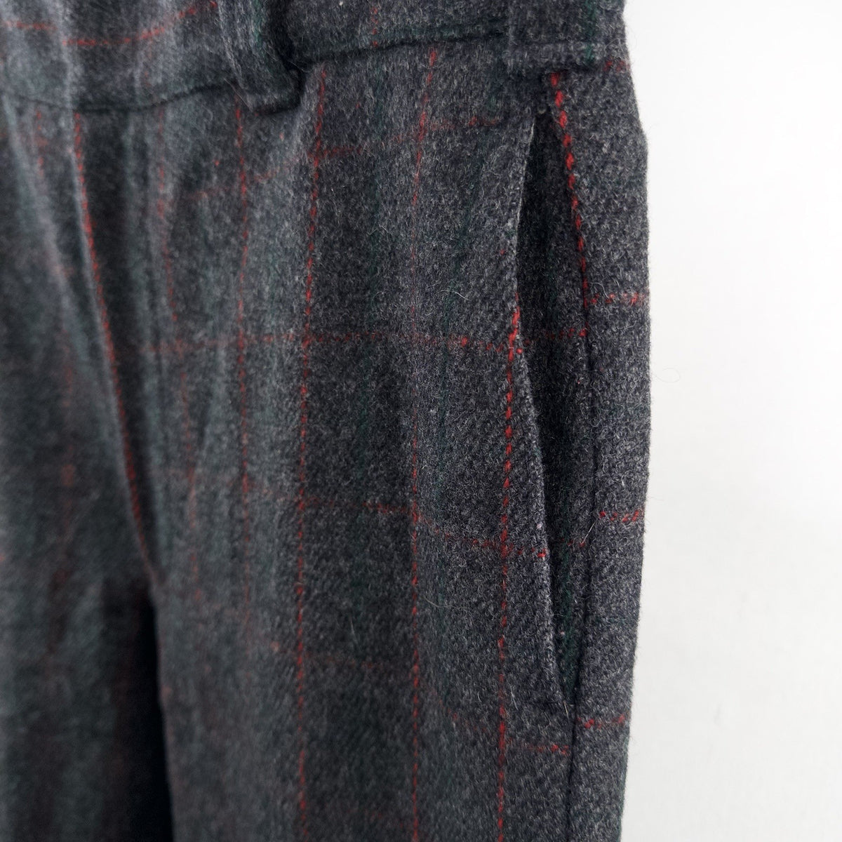 60’s Vtg Woolrich Hunting Malone Pants 34x26 Wool Windowpane Stripe Talon USA