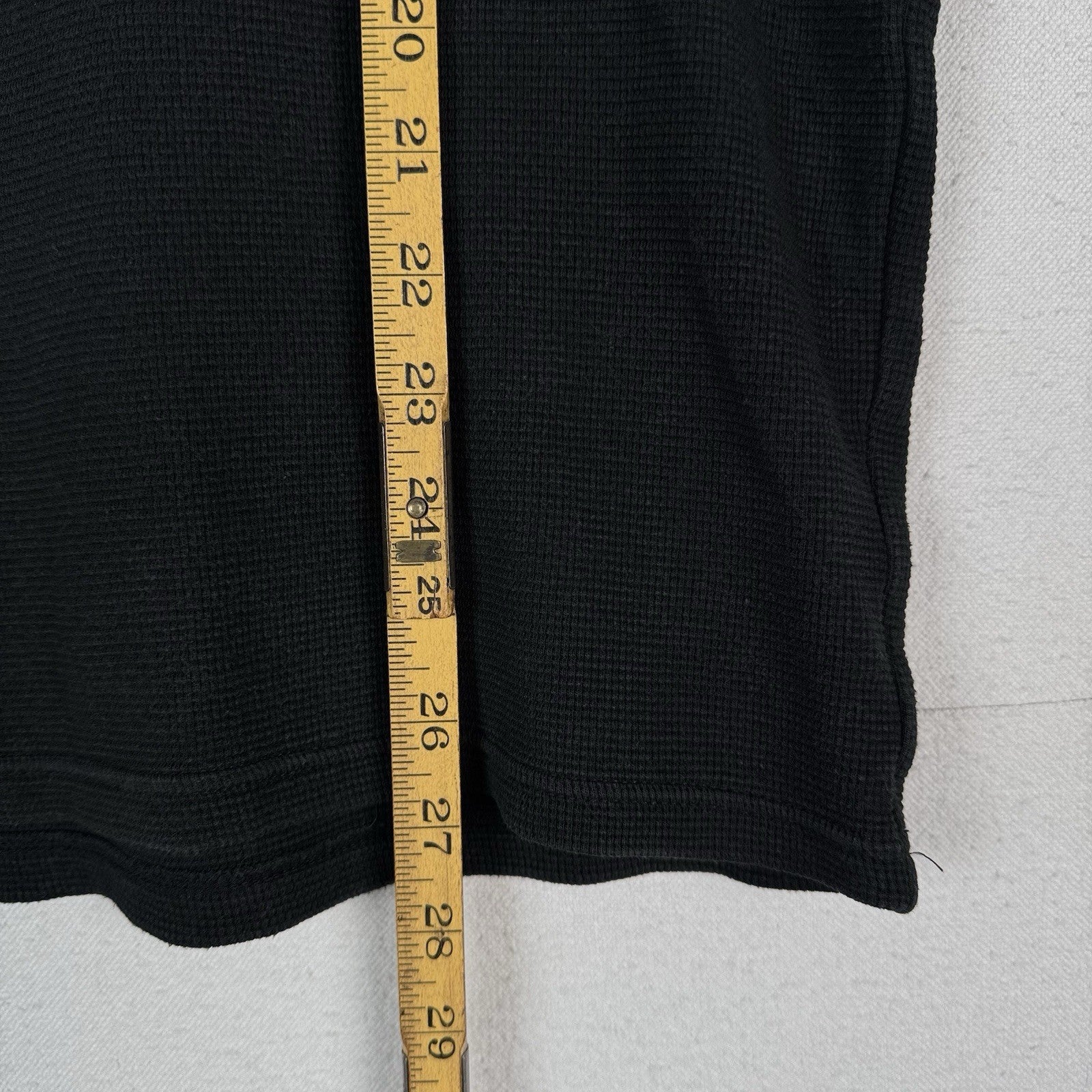Polo Ralph Lauren Men's Large Thermal Shirt Waffle Knit Black Sleepwear