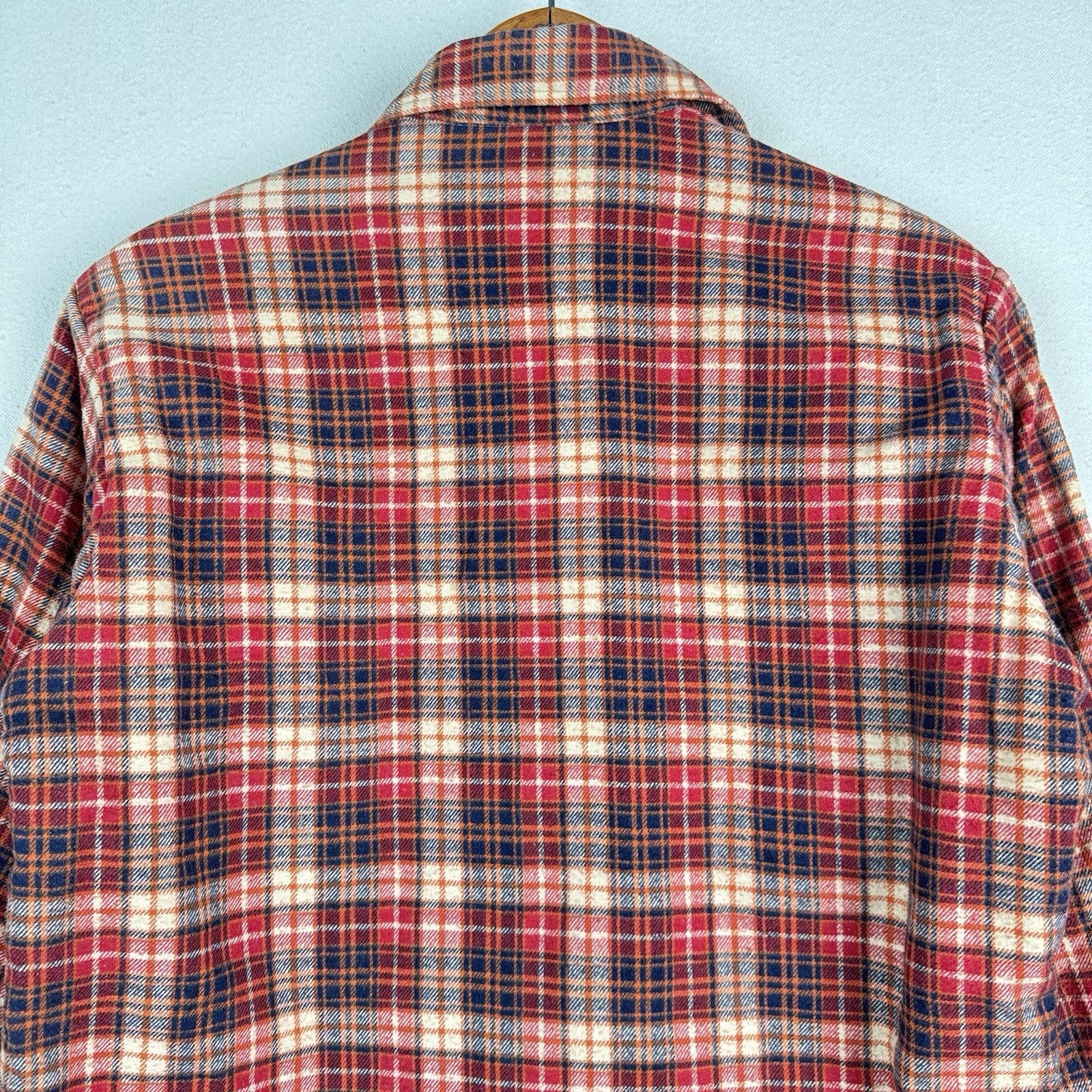 Vintage 70s Sutton Quilted Flannel Shirt Mens Small Tartan Plaid Lined Grunge