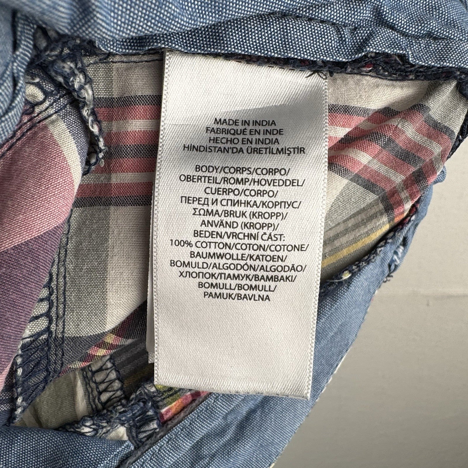 Vintage Polo Ralph Lauren Madras Plaid Shorts Mens 44T Patchwork 10”