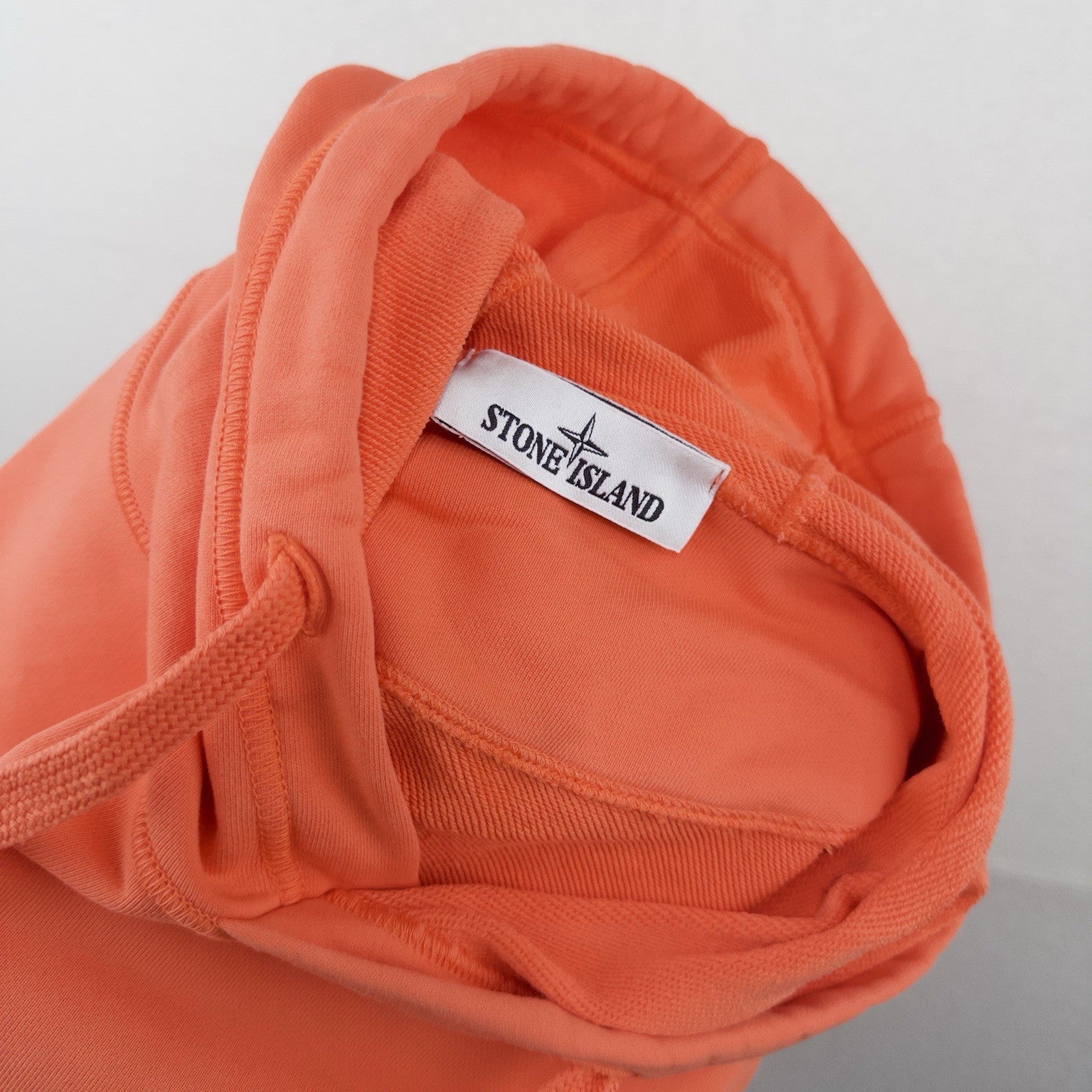 Stone Island Loopback Organic Cotton Orange Hoodie Men’s Medium