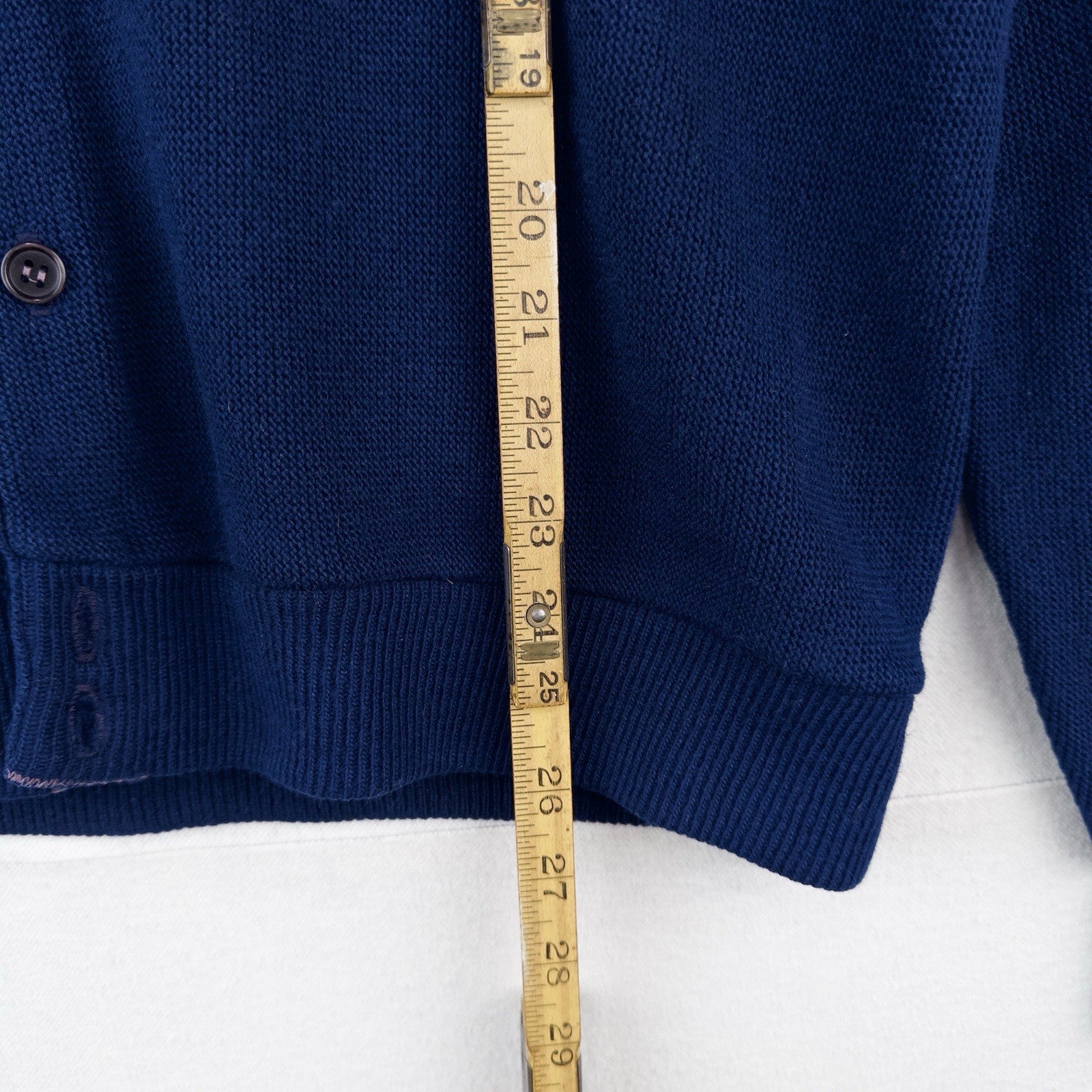 70’s Vtg Lord Clayton Virgin Acrylic Cardigan Navy Blue Men’s Medium (40)