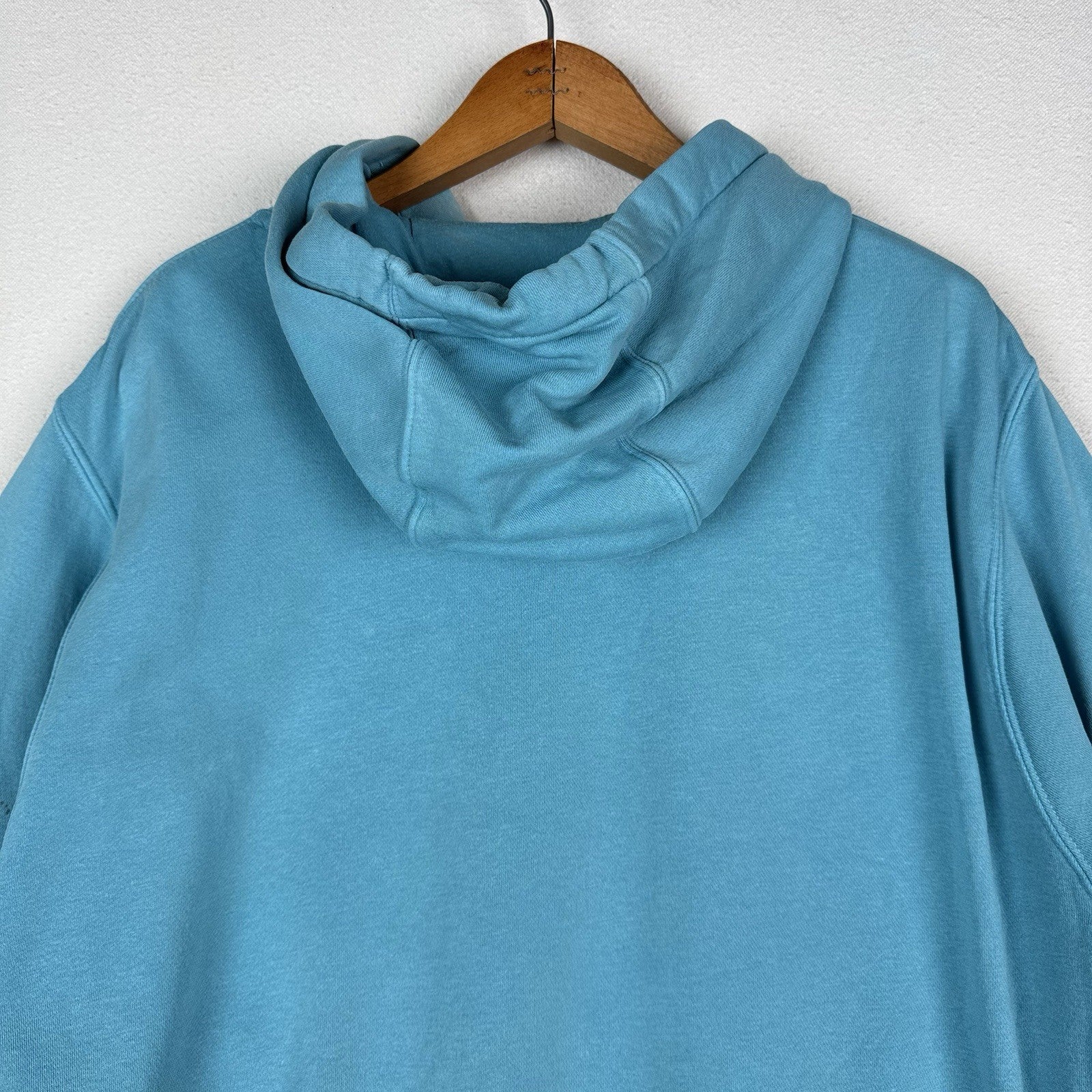 Nike Sportswear Club Fleece Hoodie Mens XL Baltic Blue Swoosh Sweatshirt *Faded