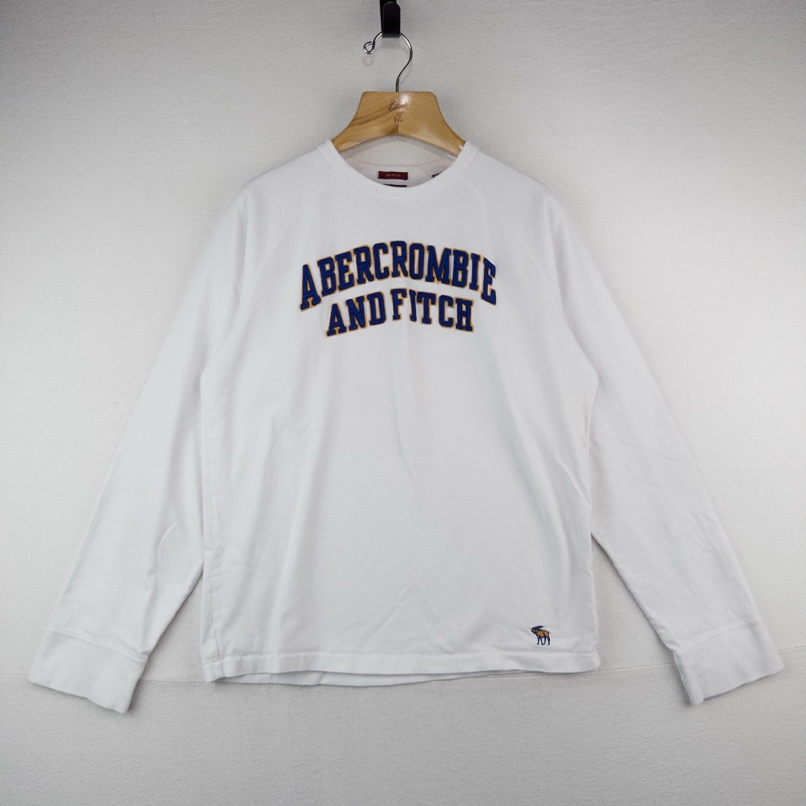 90’s Vtg Abercrombie & Fitch L Heavy Weight Long Sleeve Muscle T-shirt Felt