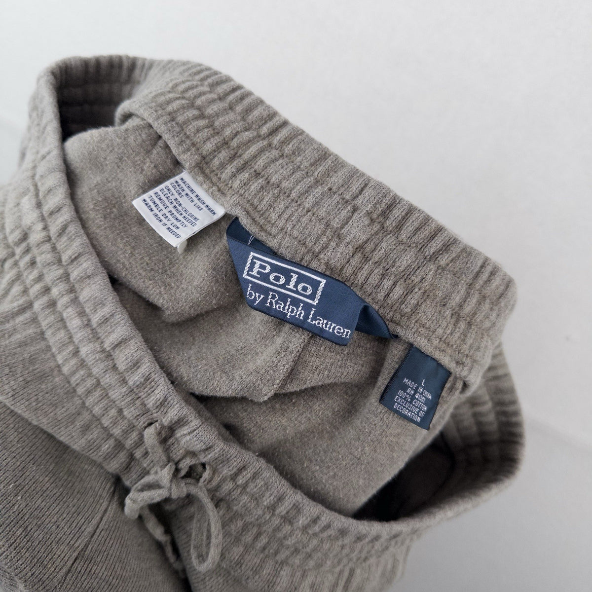 Polo Ralph Lauren Men’s L Fleece Lounge Sweatpants Heather Tan Straight Leg 9”