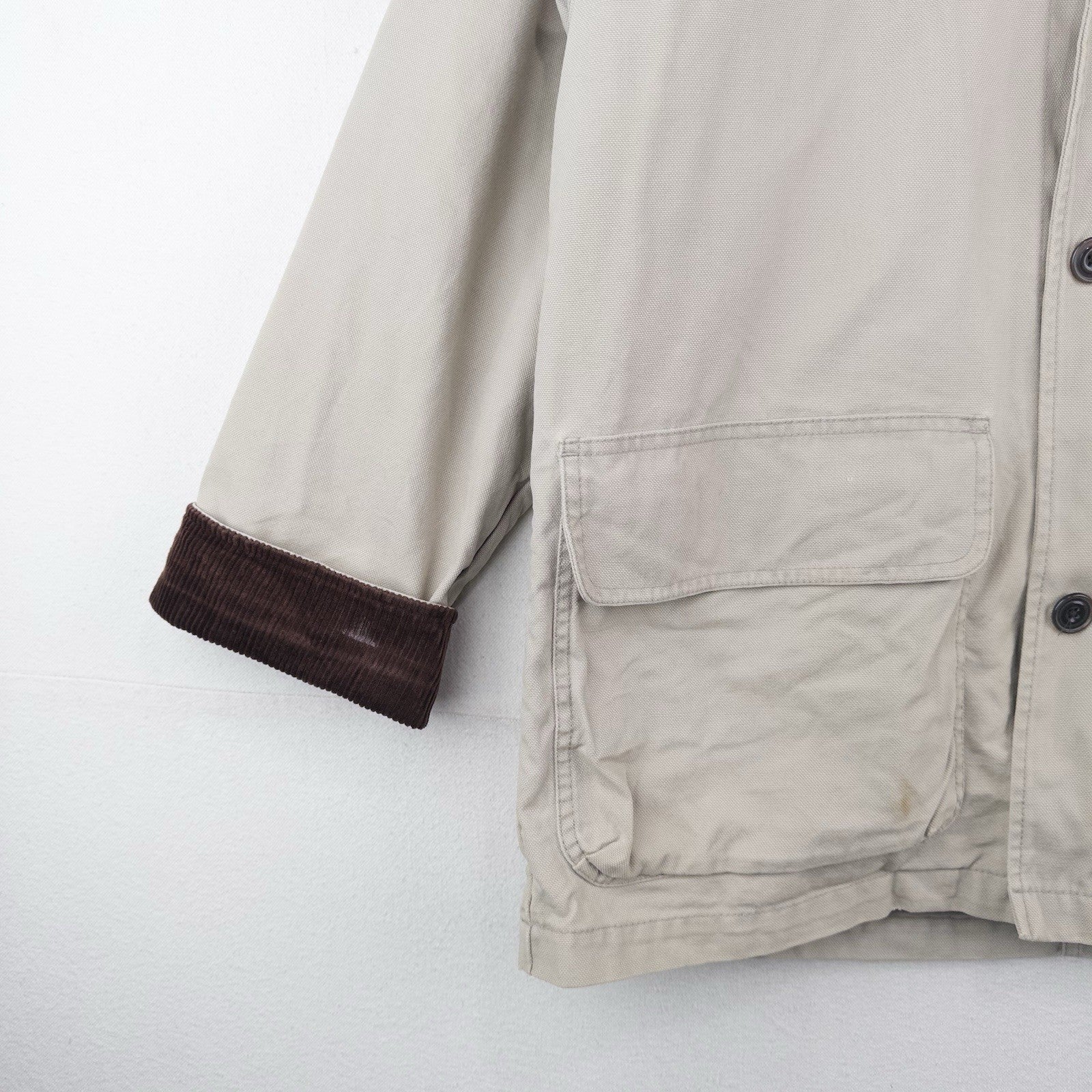 90’s Vtg J Crew Men’s M (46) Heavy Canvas Chore Field Coat Jacket Sherpa Lining