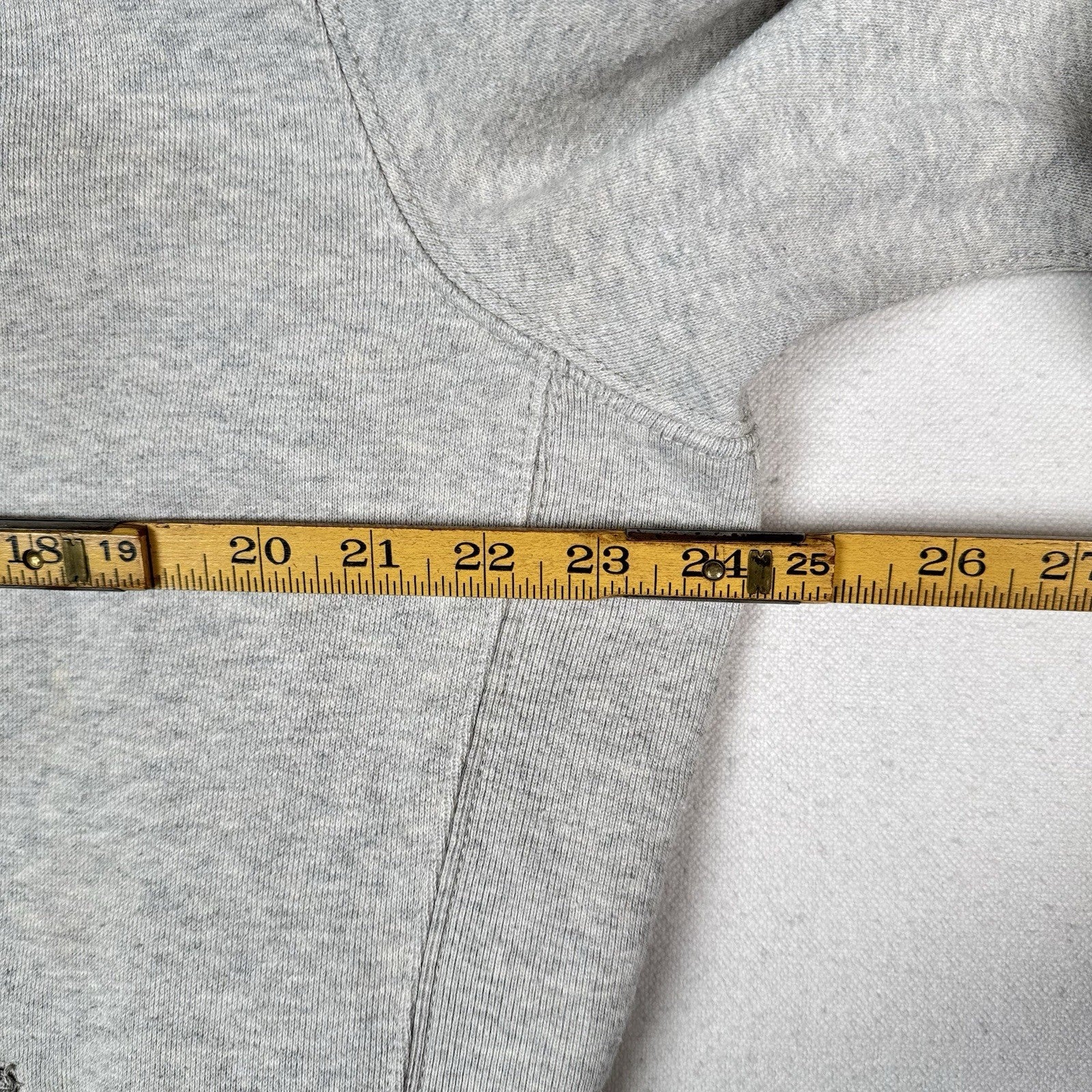 Vintage Polo Ralph Lauren Hoodie Men’s XL Gray Thermal Hood Full Zip Distressed