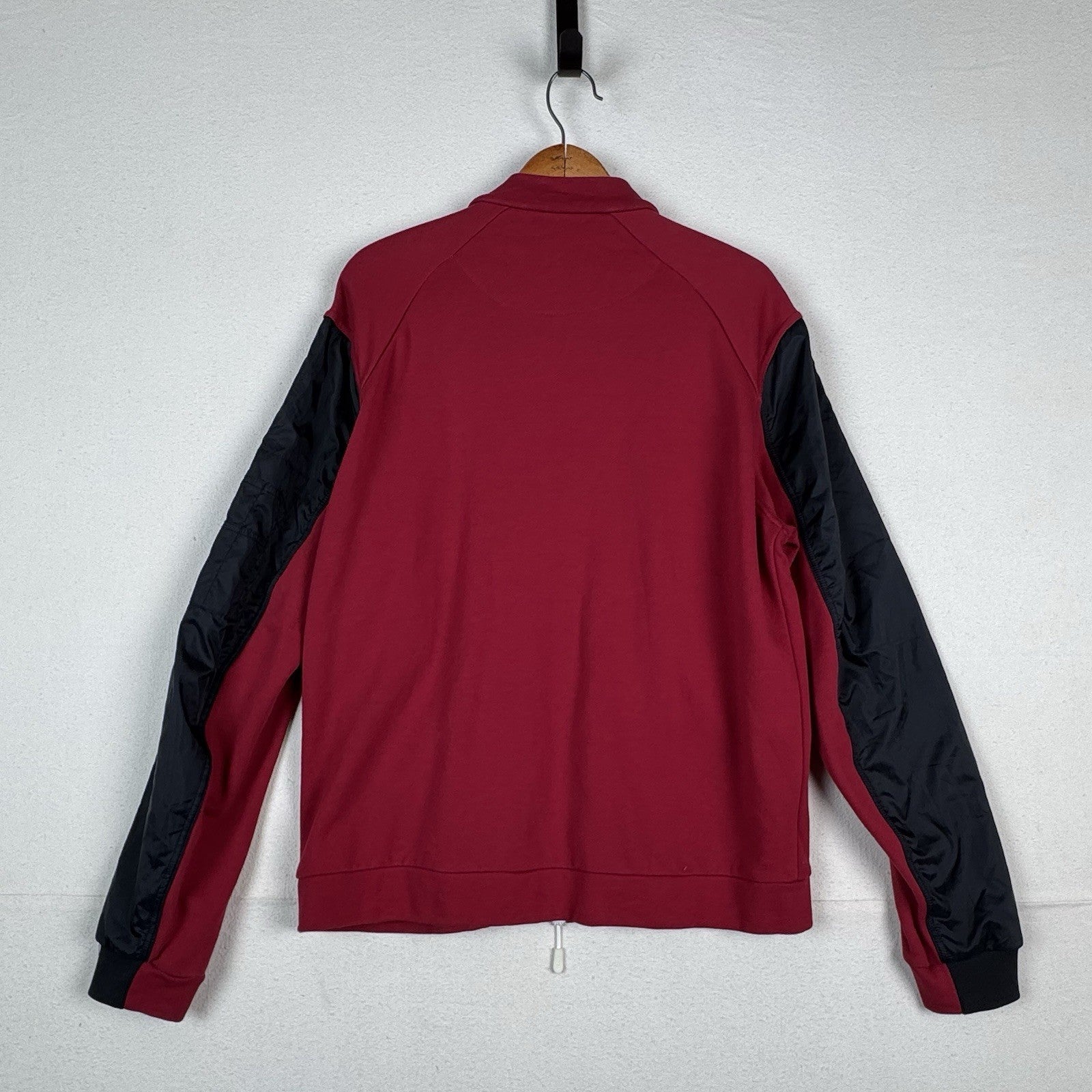 Armani Exchange Maroon Red Black White Bomber Jacket Men’s Large