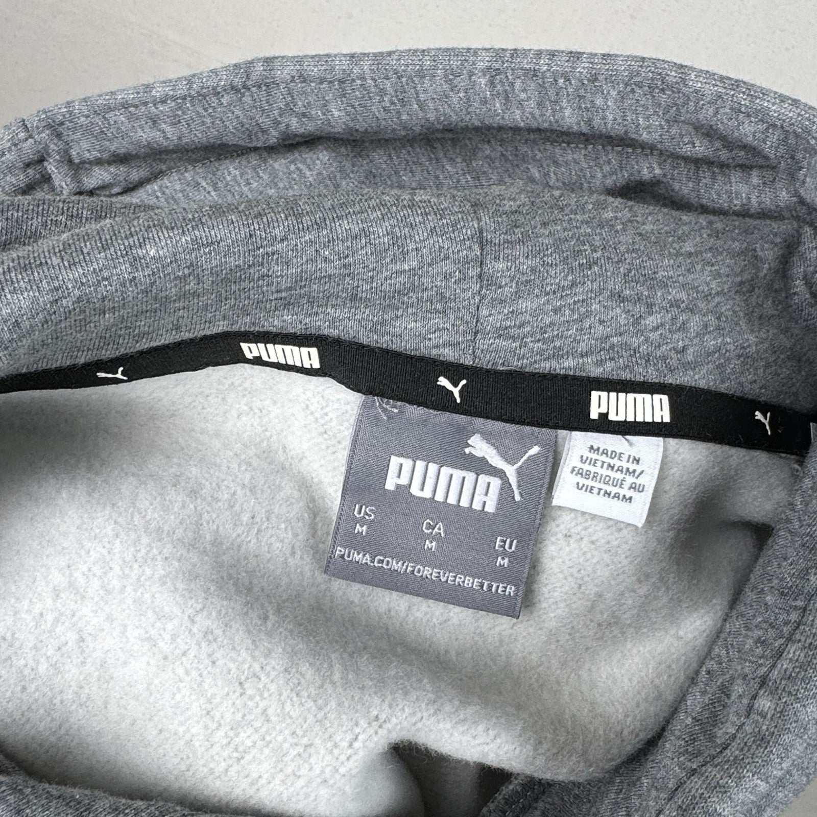 Puma Essential Embroidery Logo Sweat Hoodie + Matching Pants Tracksuits Gray M