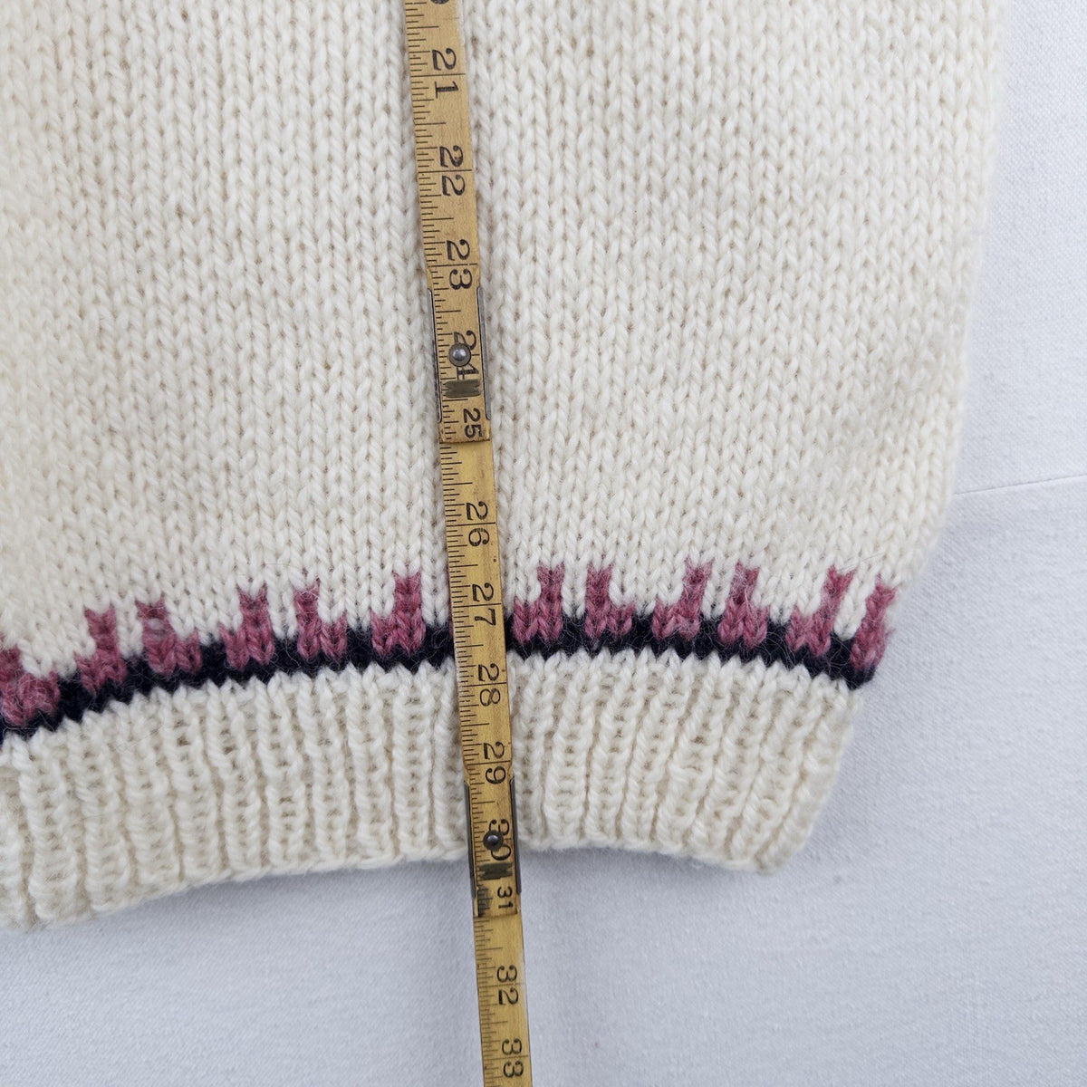 80’s Vtg Stockholm Fair Isle Nordic Yoke Wool Sweater Chunky Denmark Knit Large