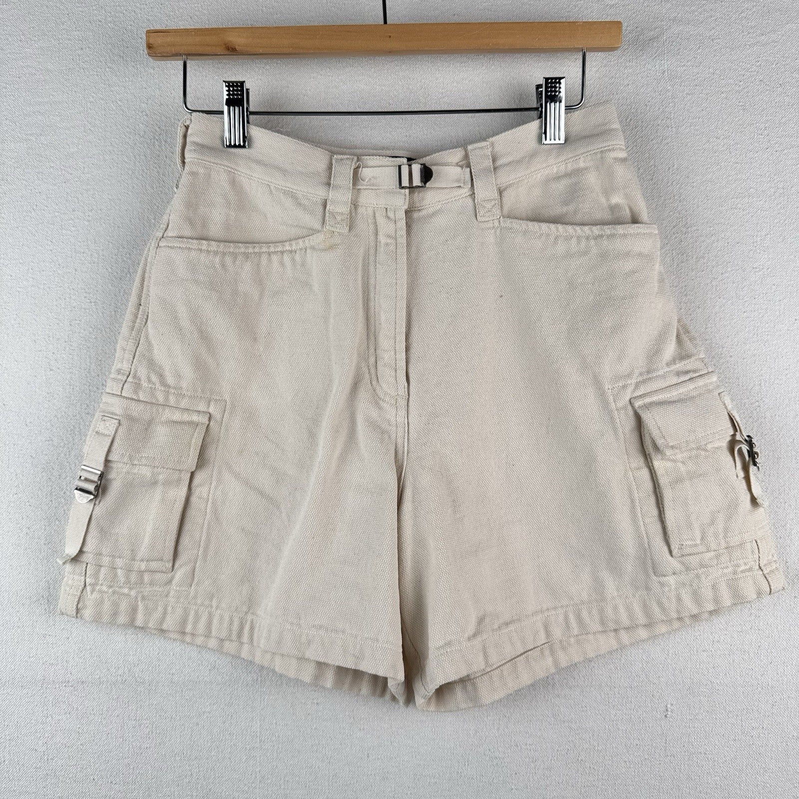 Ralph Lauren Canvas Cargo Shorts Women’s 6P Beige 100% Cotton 4” *Read