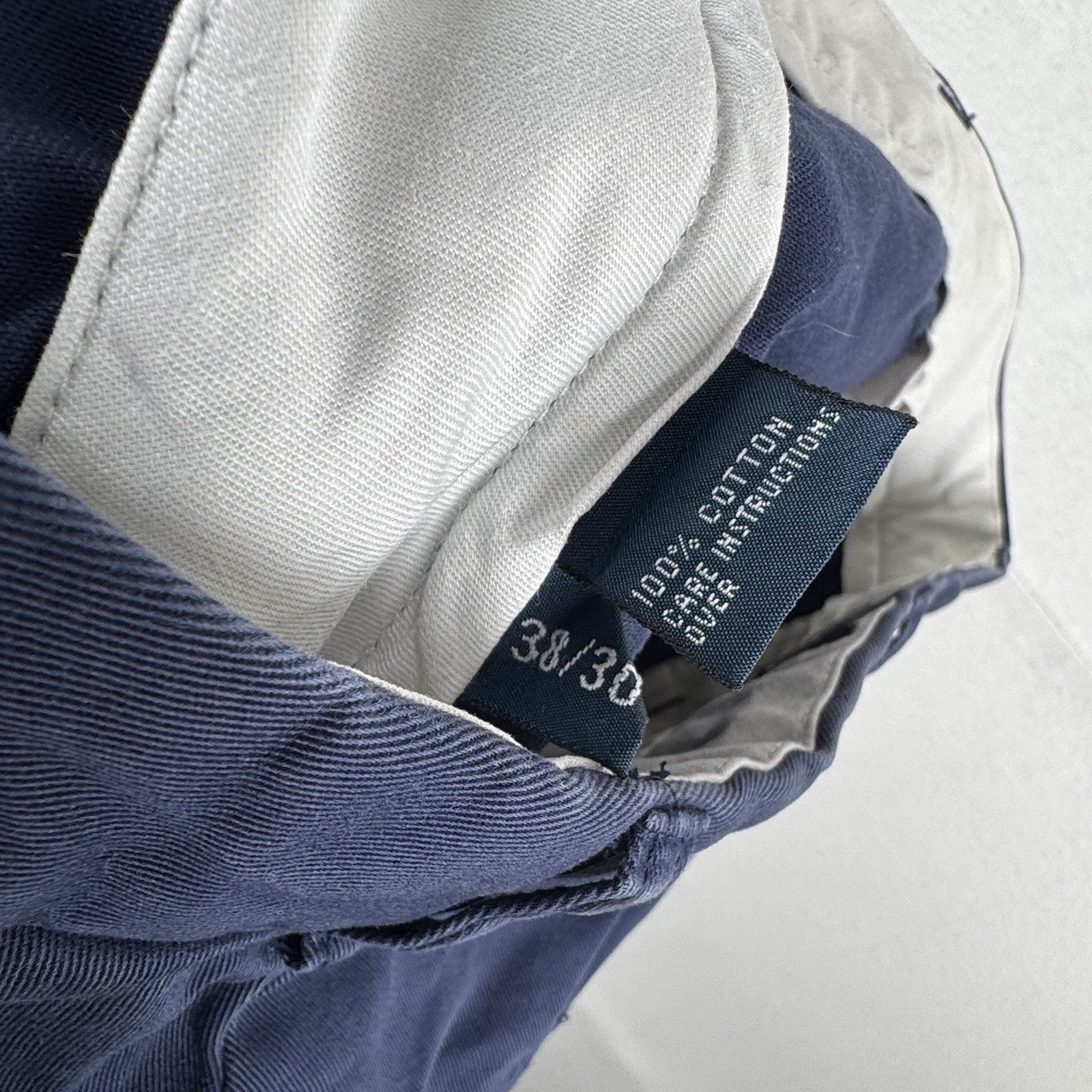 Polo Ralph Lauren Prospect Pant Mens 38x30 Navy Blue Cotton Chino Straight Leg