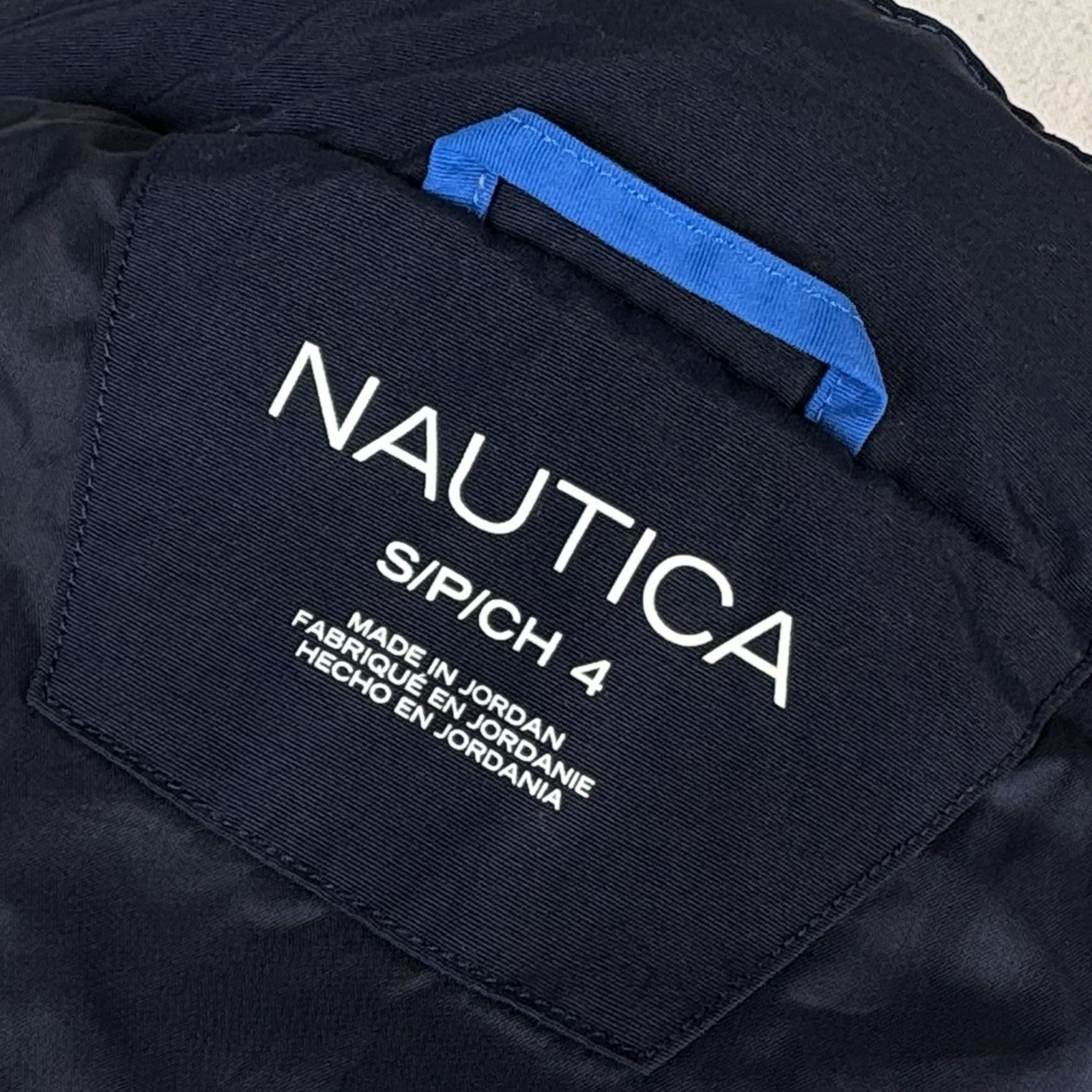 Nautica Jacket Windbreaker Spell Out Toddler Kids Sailing 4T Blue Stowaway Hood