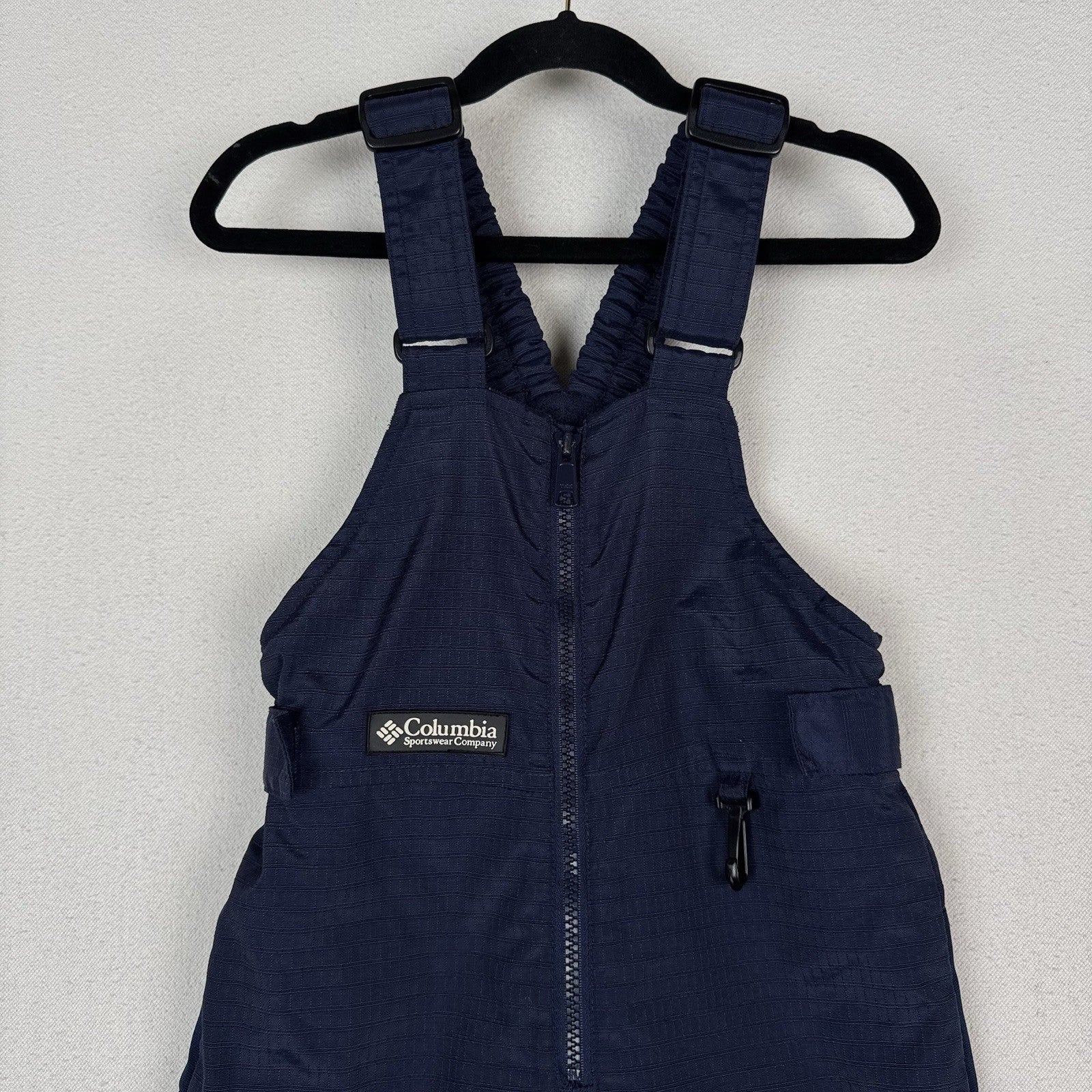 Columbia Tectonite Kids 4/5 Ski Snow Suit Bibs Overalls Blue Ripstop Waterproof