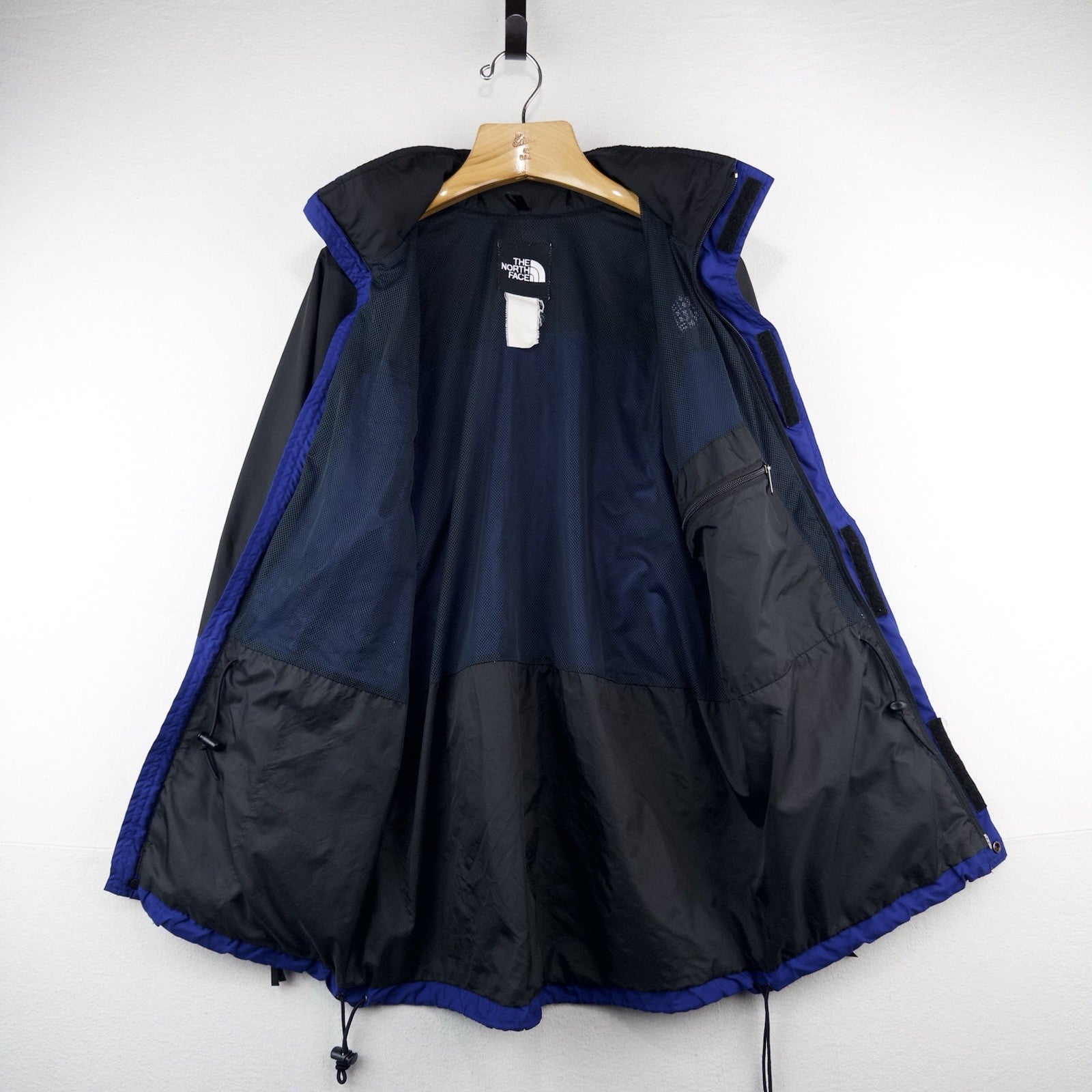 90’s Vtg The North Face Mens S Royal Blue Black Hydrenaline Packable Hood Jacket