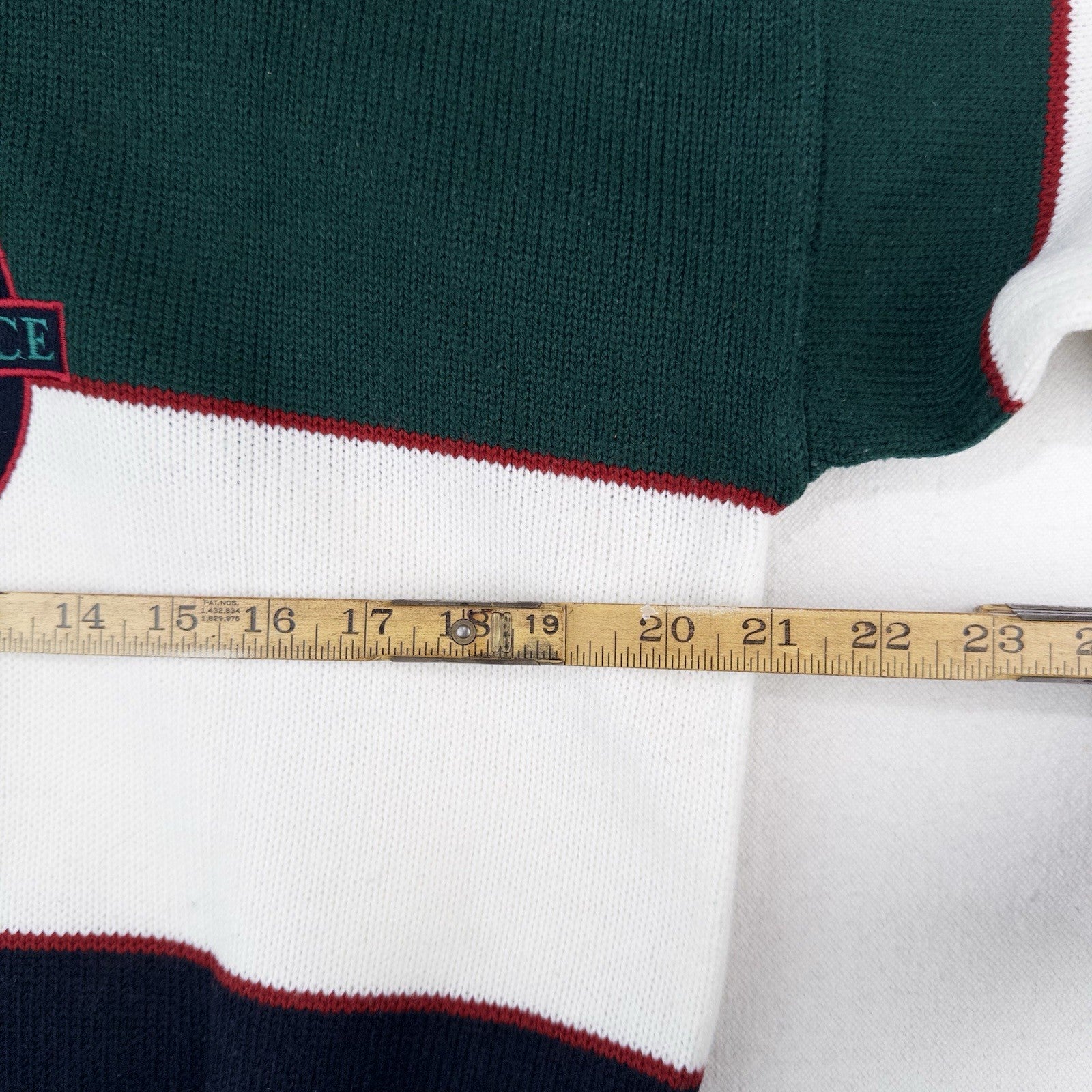 90’s Vtg Embroidered Classic Yacht Club Racing Sweater Acrylic Color Block