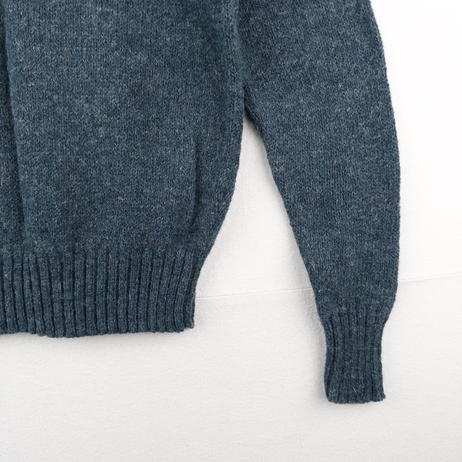90’s Vtg Polo Ralph Lauren Men’s M 100% Wool Sweater Heathered Teal Blue Green