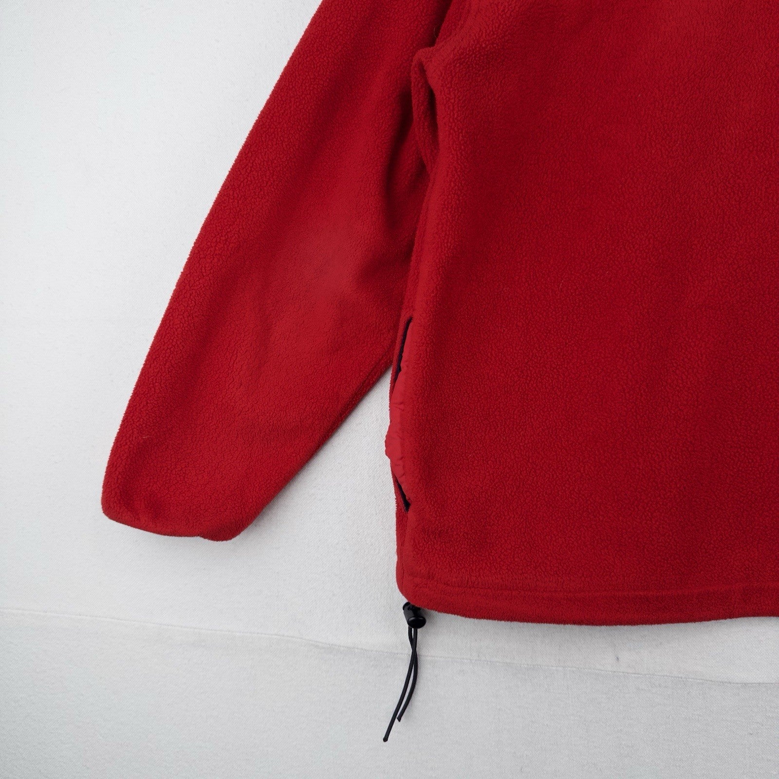 80’s Vtg LL Bean Snap Red Fleece Cursive Logo Pullover Men’s Medium (44) USA