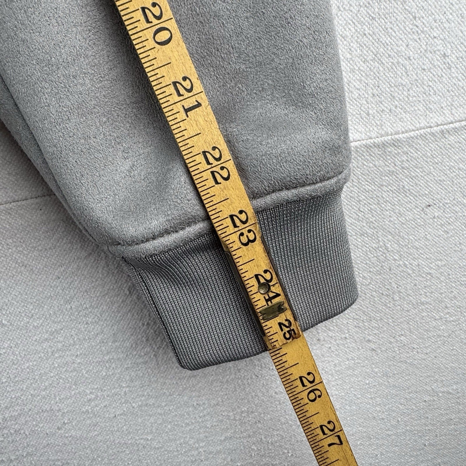 Zara Faux Suede Men’s Large Zip Bomber Jacket Gray