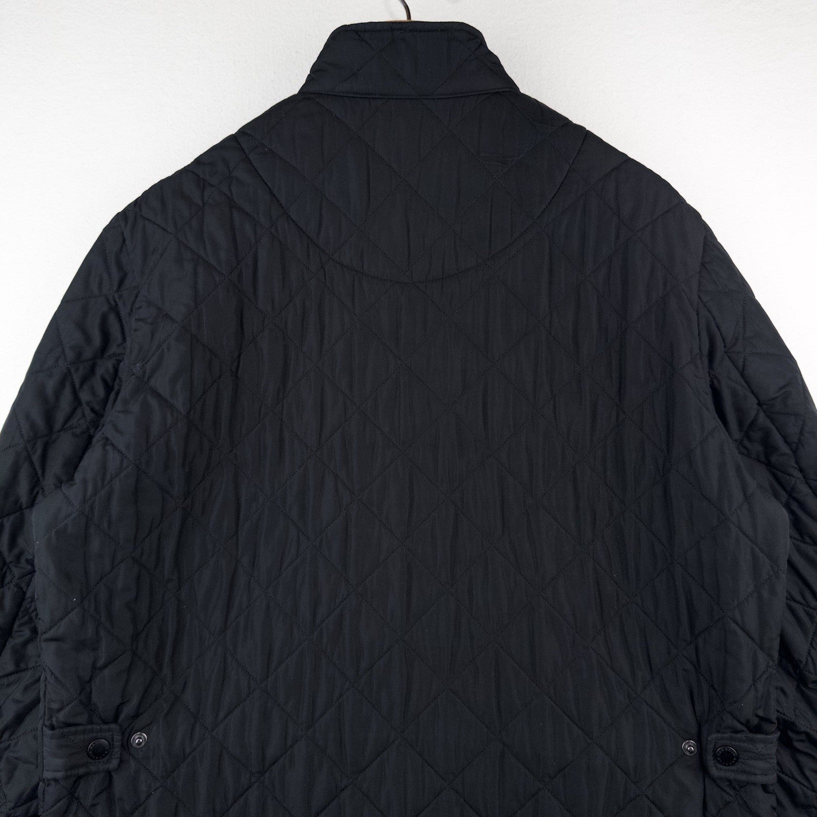 Barbour Men's L Chelsea SportsQuilt Black Quilted Jacket Chore Car Coat *Read