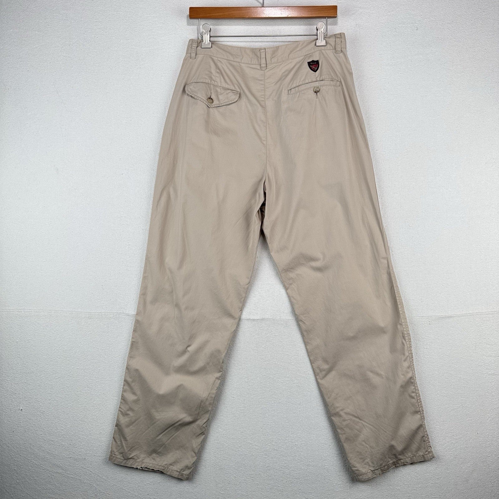 80’s Vtg Polo Ralph Lauren Andrew Lightweight Khaki Chinos 82-97 (30x30) *Read