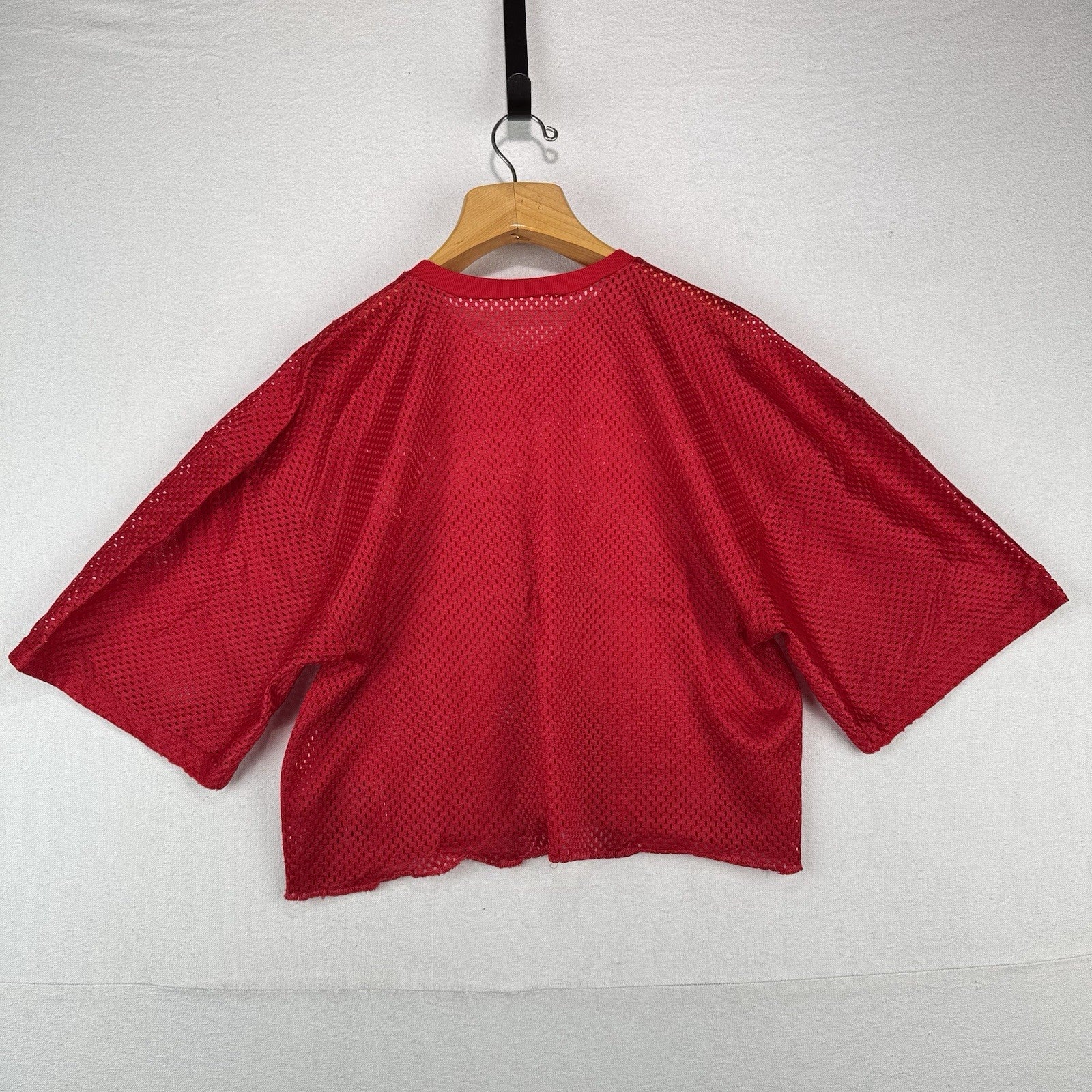 90’s Vintage Champion Nebraska Men’s L Football Practice Jersey Cropped Fishnet
