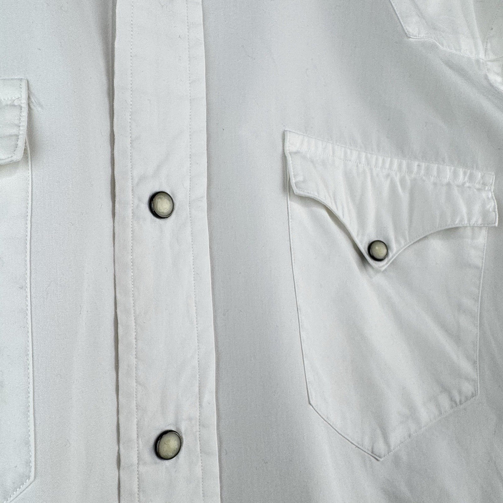 90’s Vintage Polo Ralph Lauren Mens L Western Classic Fit Pearl Snap Shirt Ivory