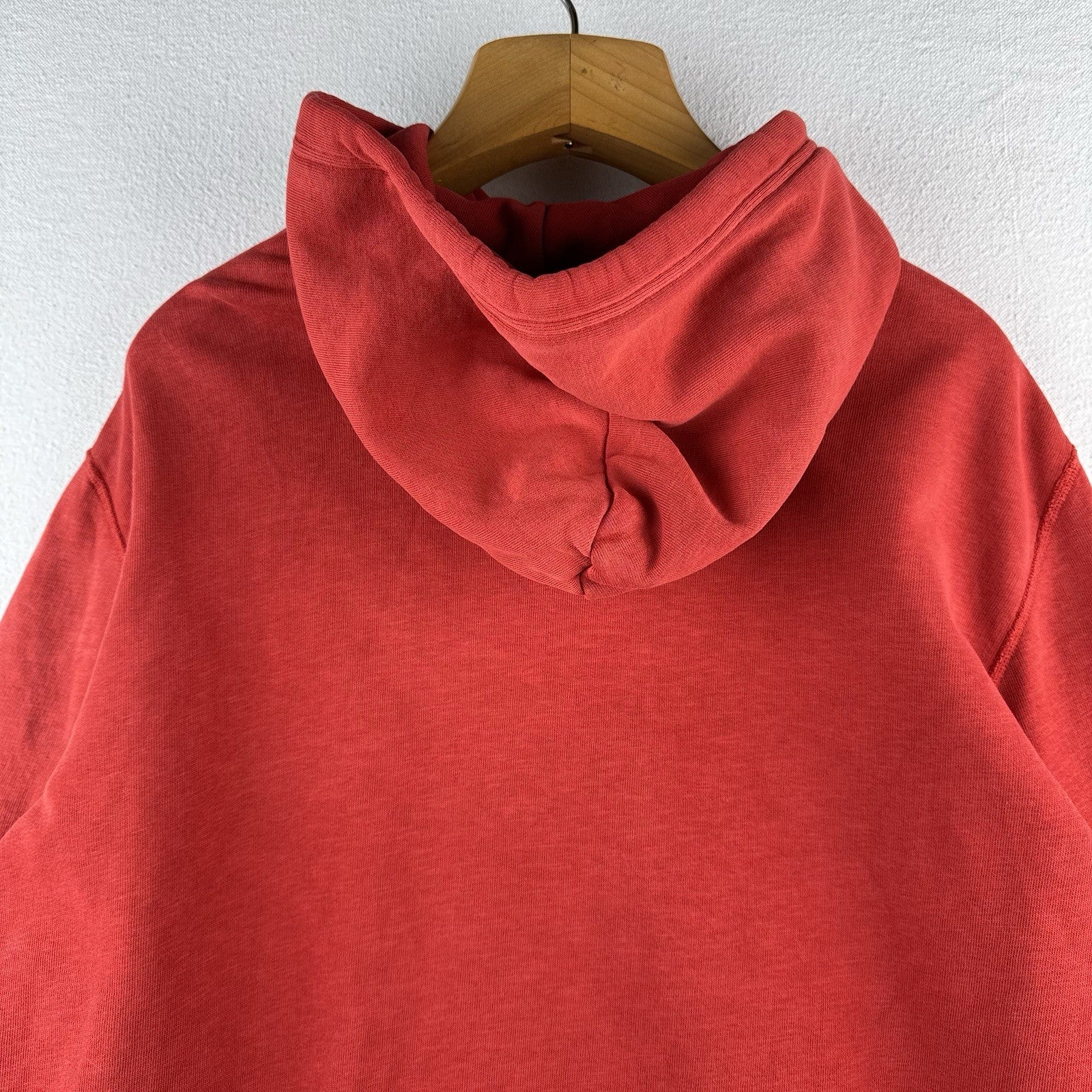 Distressed Polo Ralph Lauren Hoodie Men’s Large USA Polo 67 Coral Red Orange