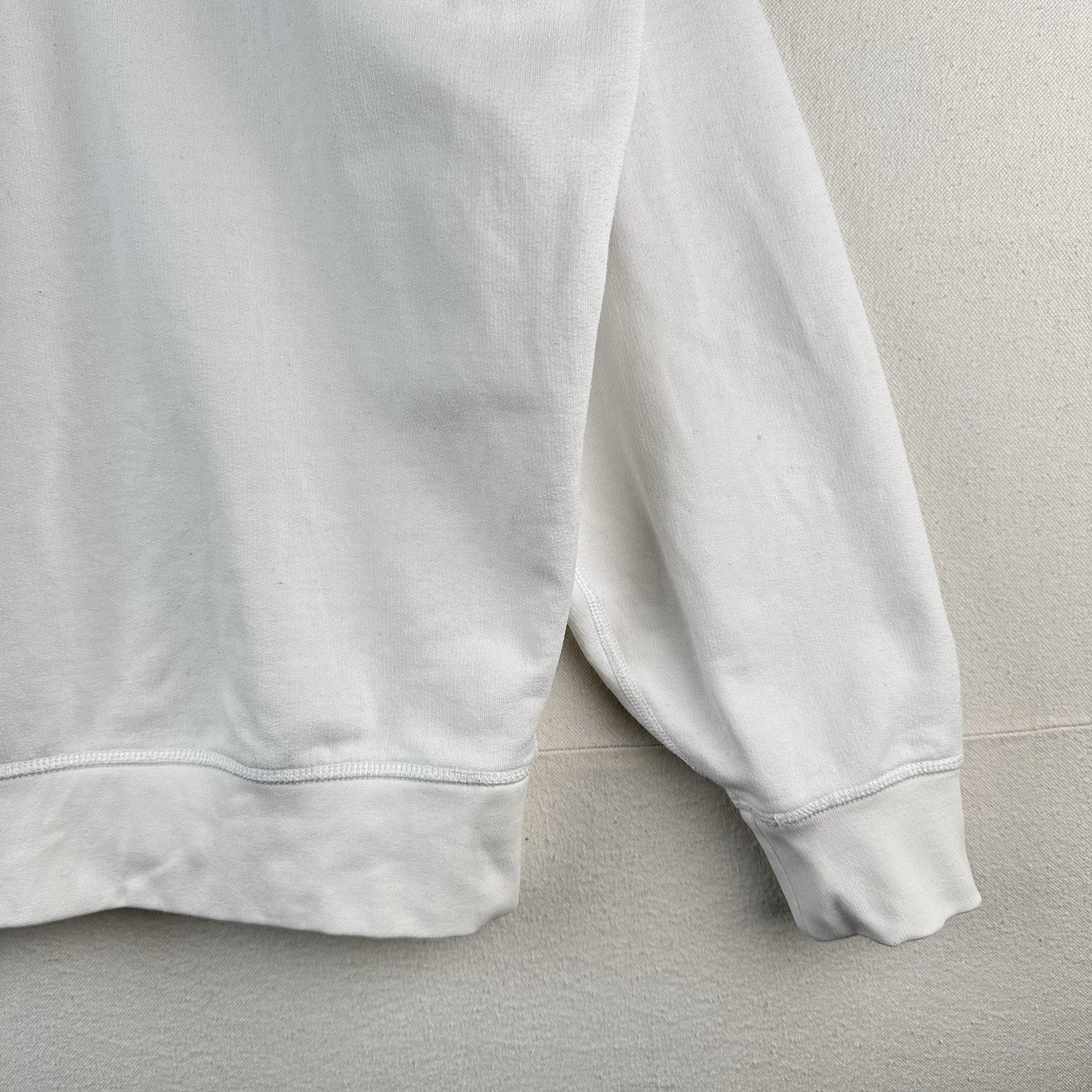 Polo Ralph Lauren Sweatshirt Mens XL White Fleece Double V Notch Pullover *Read