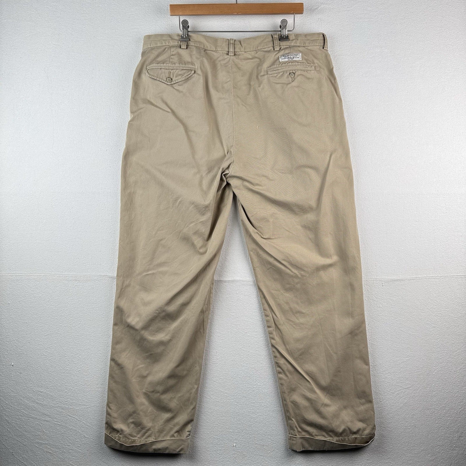 Vtg Polo Ralph Lauren Mens Hammond Pant Pleated Front Classic Chino Fits 38x31