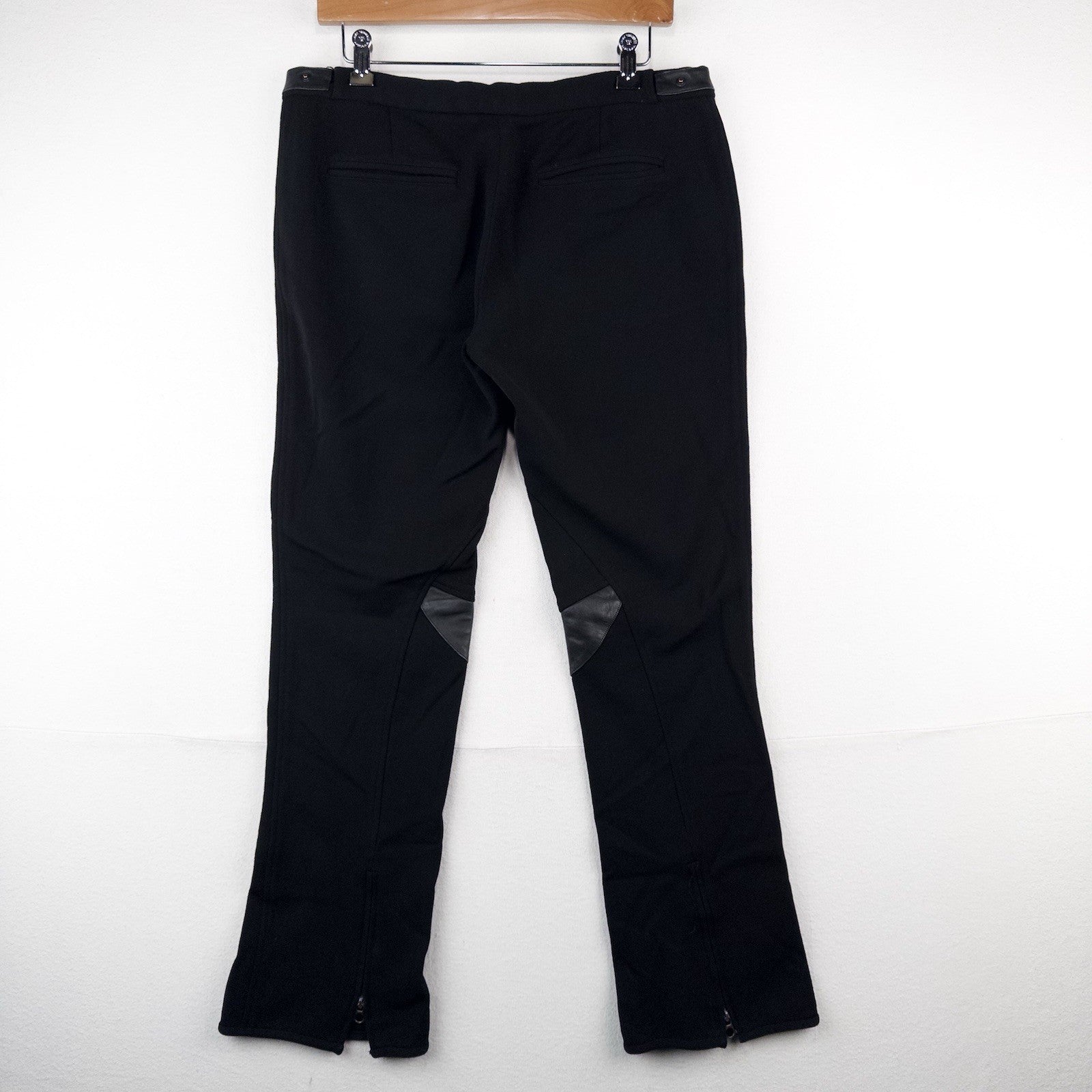 Ralph Lauren Blue Label Wool Blend Black Riding Equestrian Pants Boot Zippers 12