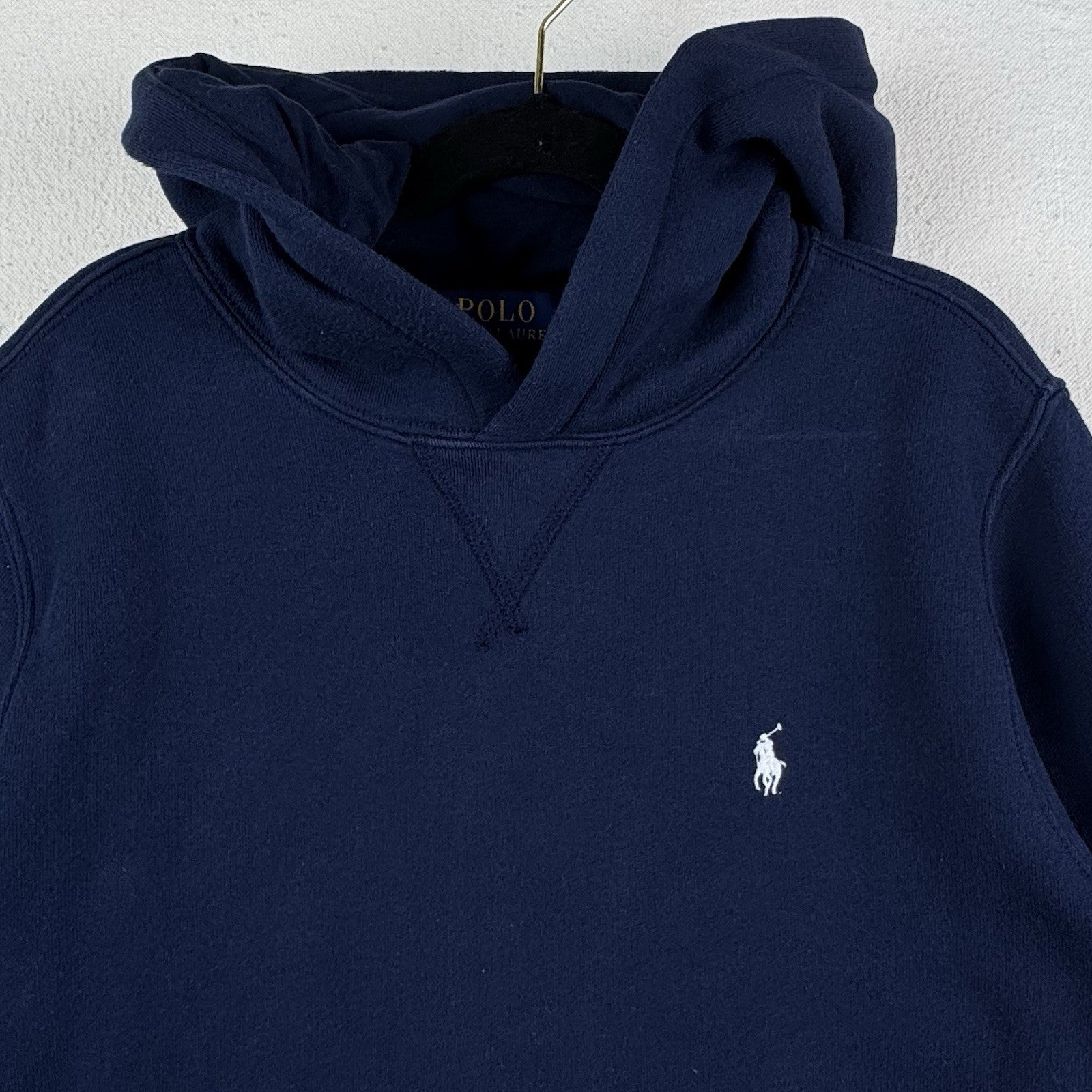 Polo Ralph Lauren Youth Medium (10-12) Fleece Pullover Hoodie Dark Navy Blue