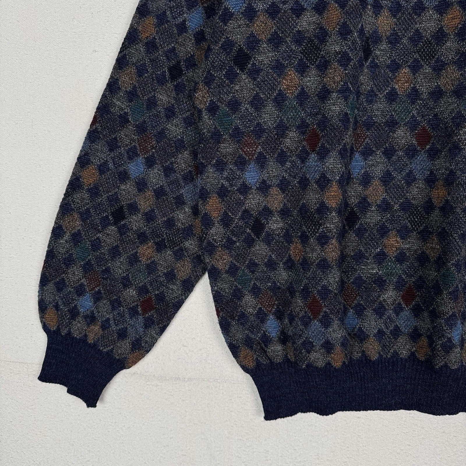 Vintage 80s Tricots St. Raphael Merino New Wool Sweater Men’s L Multicolor Knit