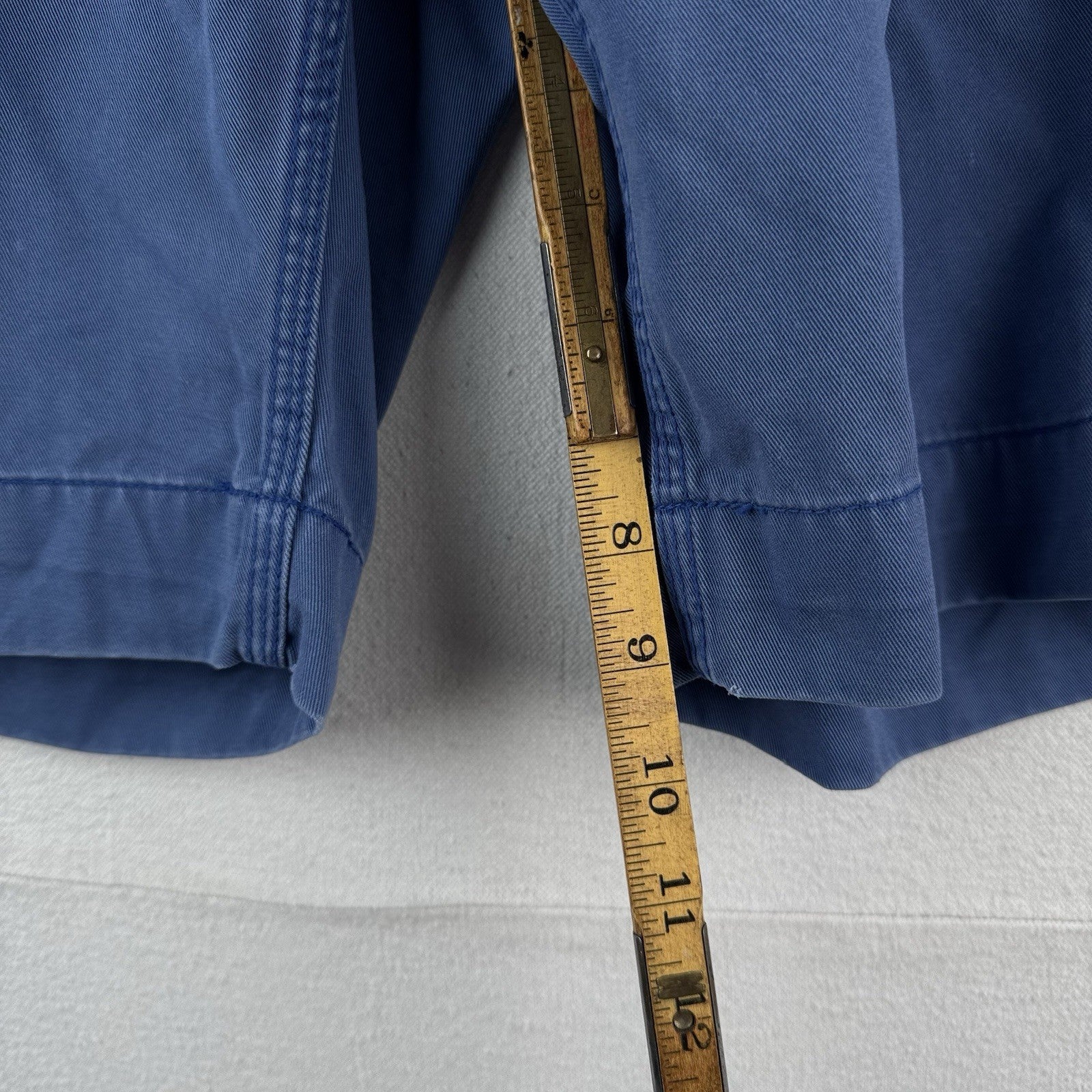 Vtg Polo Ralph Lauren Chino Classic Cargo Shorts Vintage Blue Stonewash 36x9