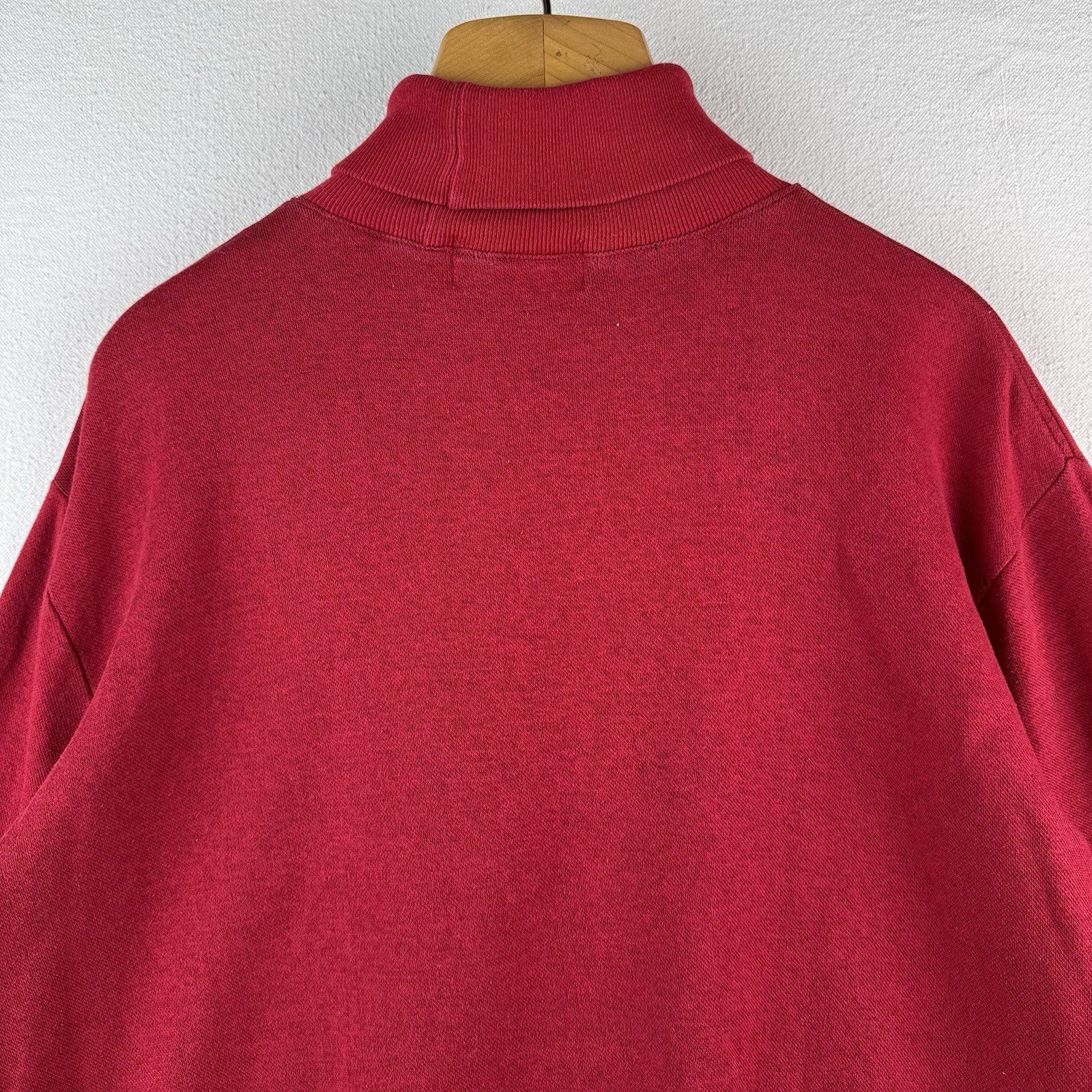 90s Vtg Ralph Lauren Polo Sport Red Turtleneck Spellout Sweater Mens XL Made USA
