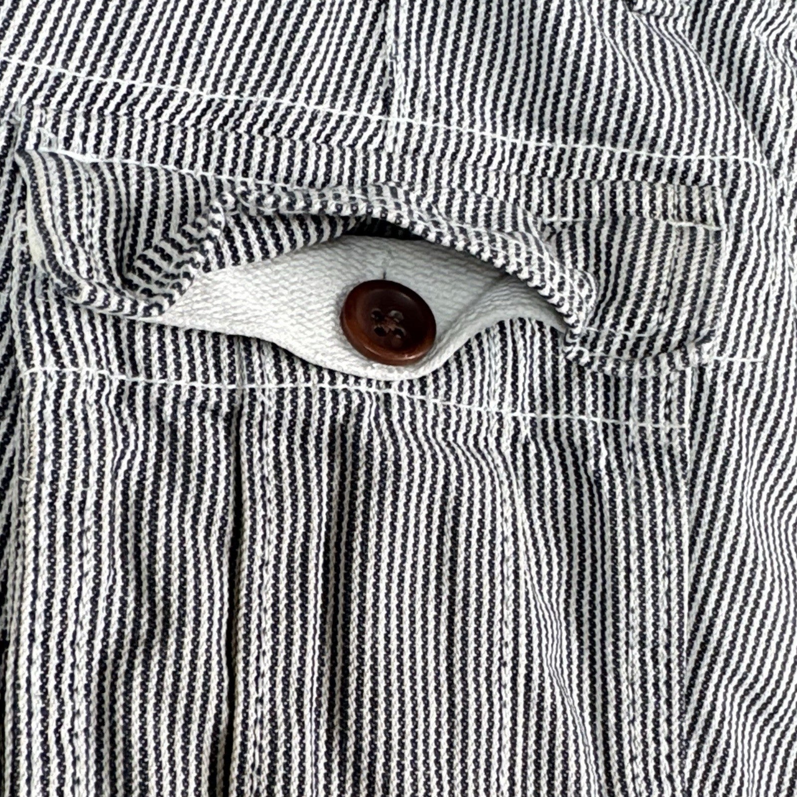 Buckle-back Railroad Hickory Striped Gap Kids Pants Sz 5 Big Pockets 100% Cotton