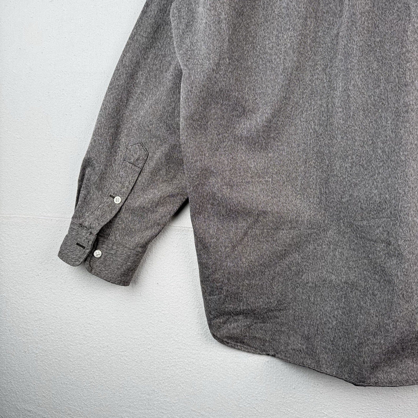 90’s Vintage Polo Ralph Lauren Men’s XL Cotton Workshirt Grey Brown