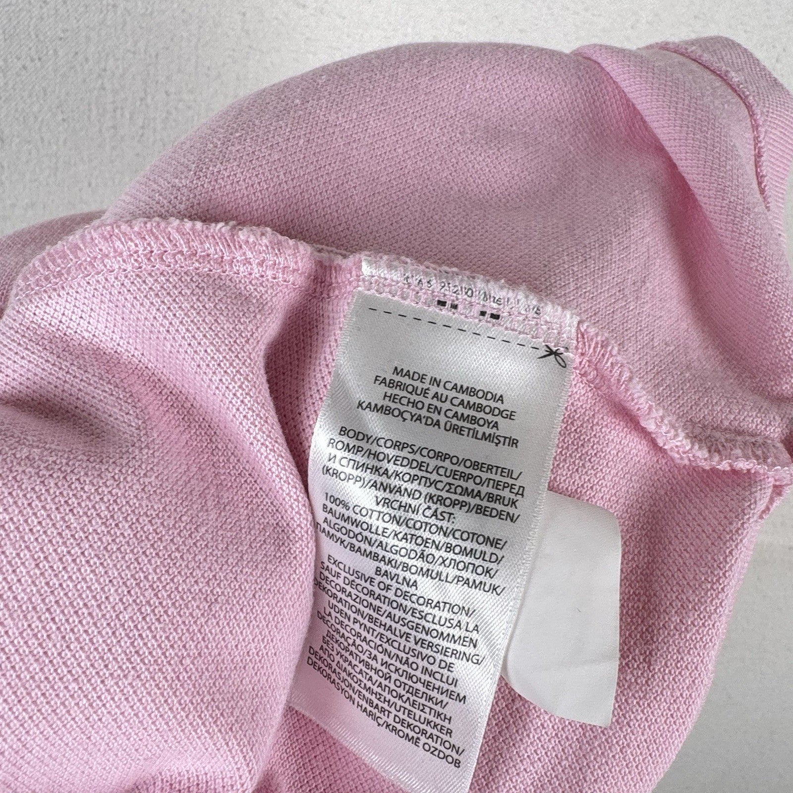 Polo Ralph Lauren Short Sleeve Navy Pony Mesh Pink Youth L (14-16)