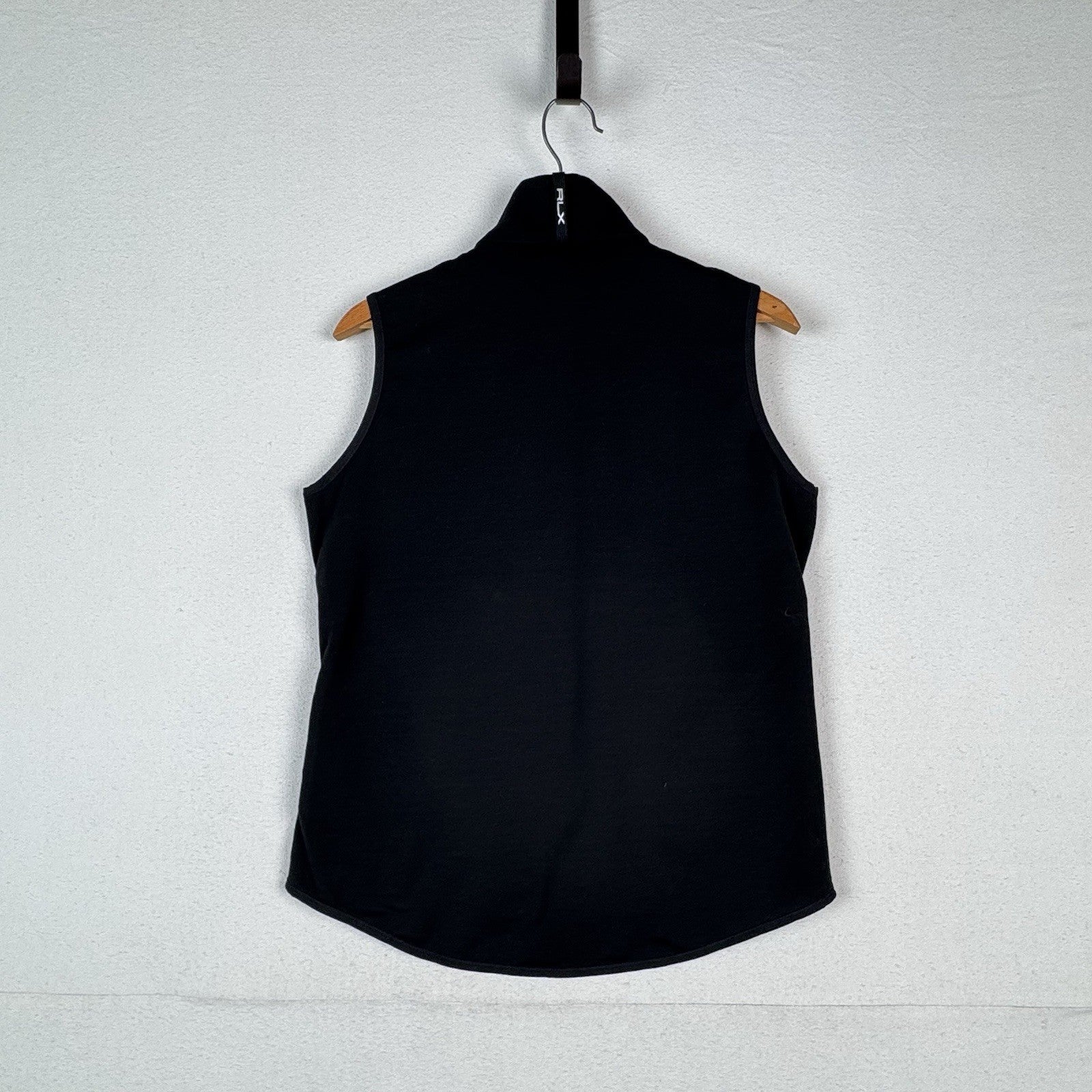 RLX Ralph Lauren Vest Women S Full Zip Cool Wool Performance Black Puffer NWOT